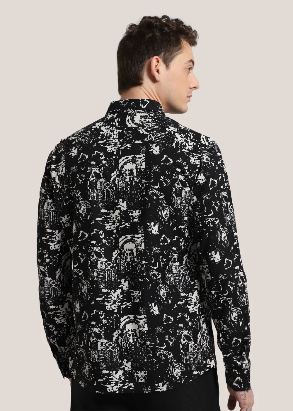 Black Abstract Printed shirt - Image 5