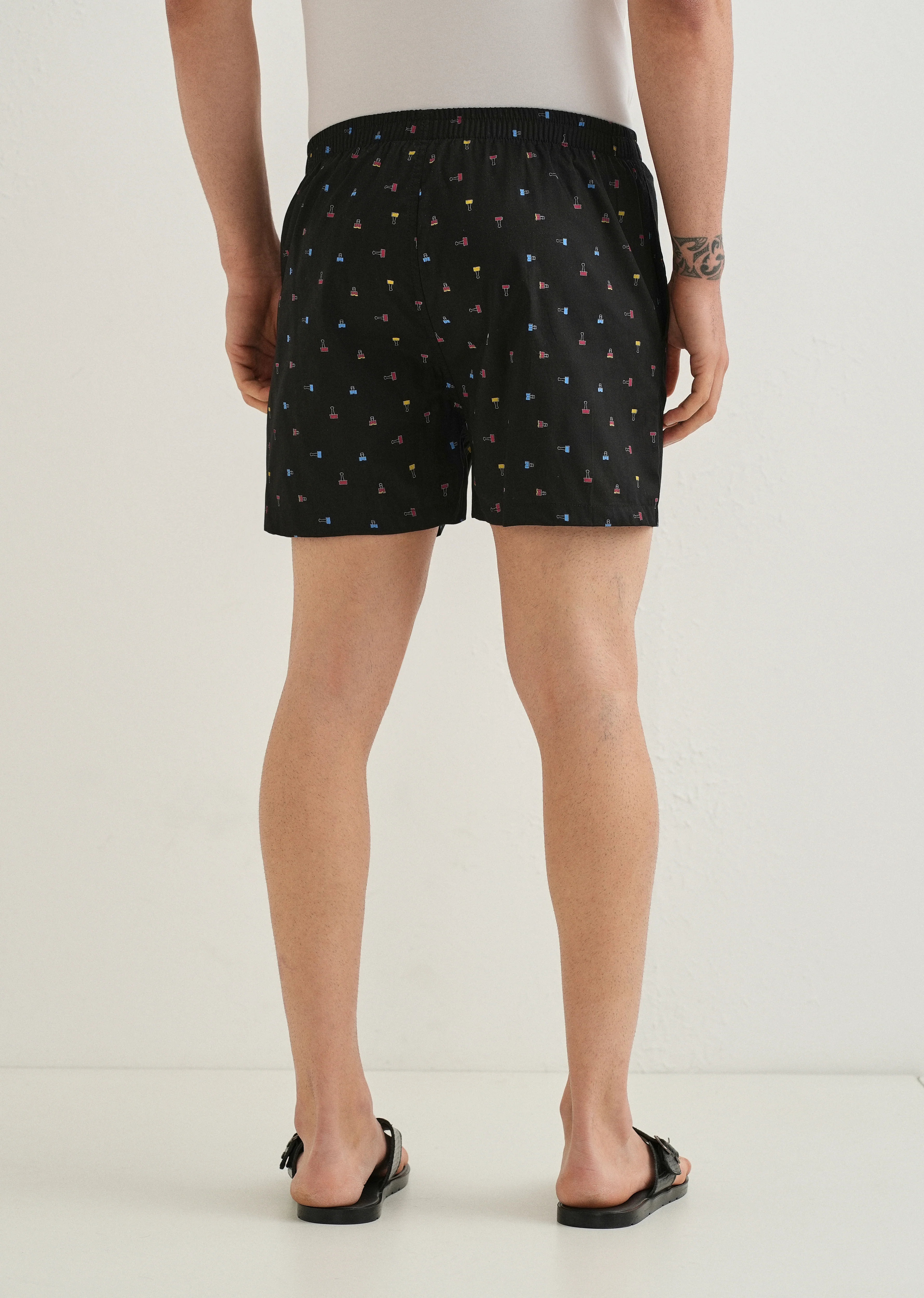 Black Stamp Printed Boxer - Image 2