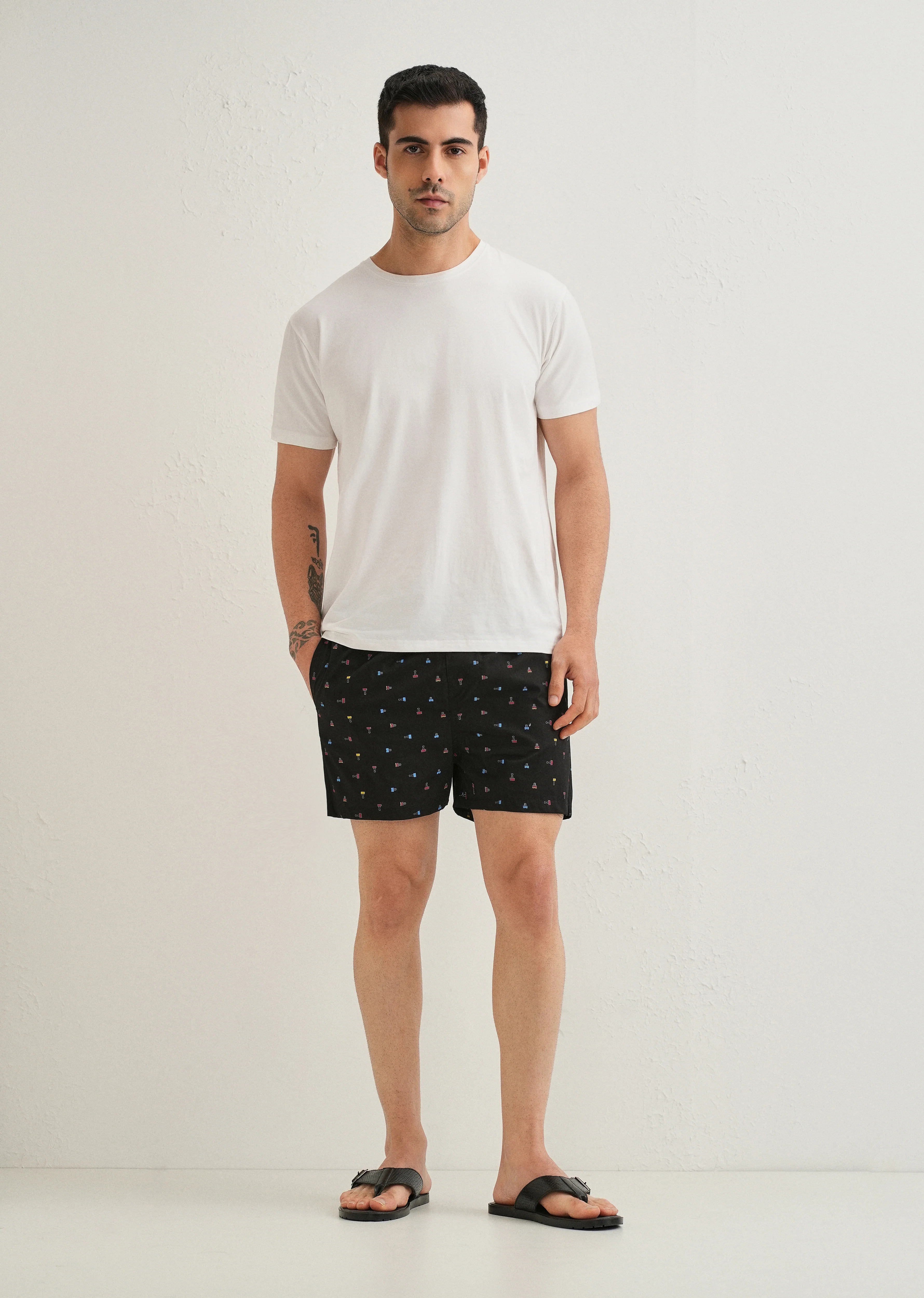 Black Stamp Printed Boxer - Image 6