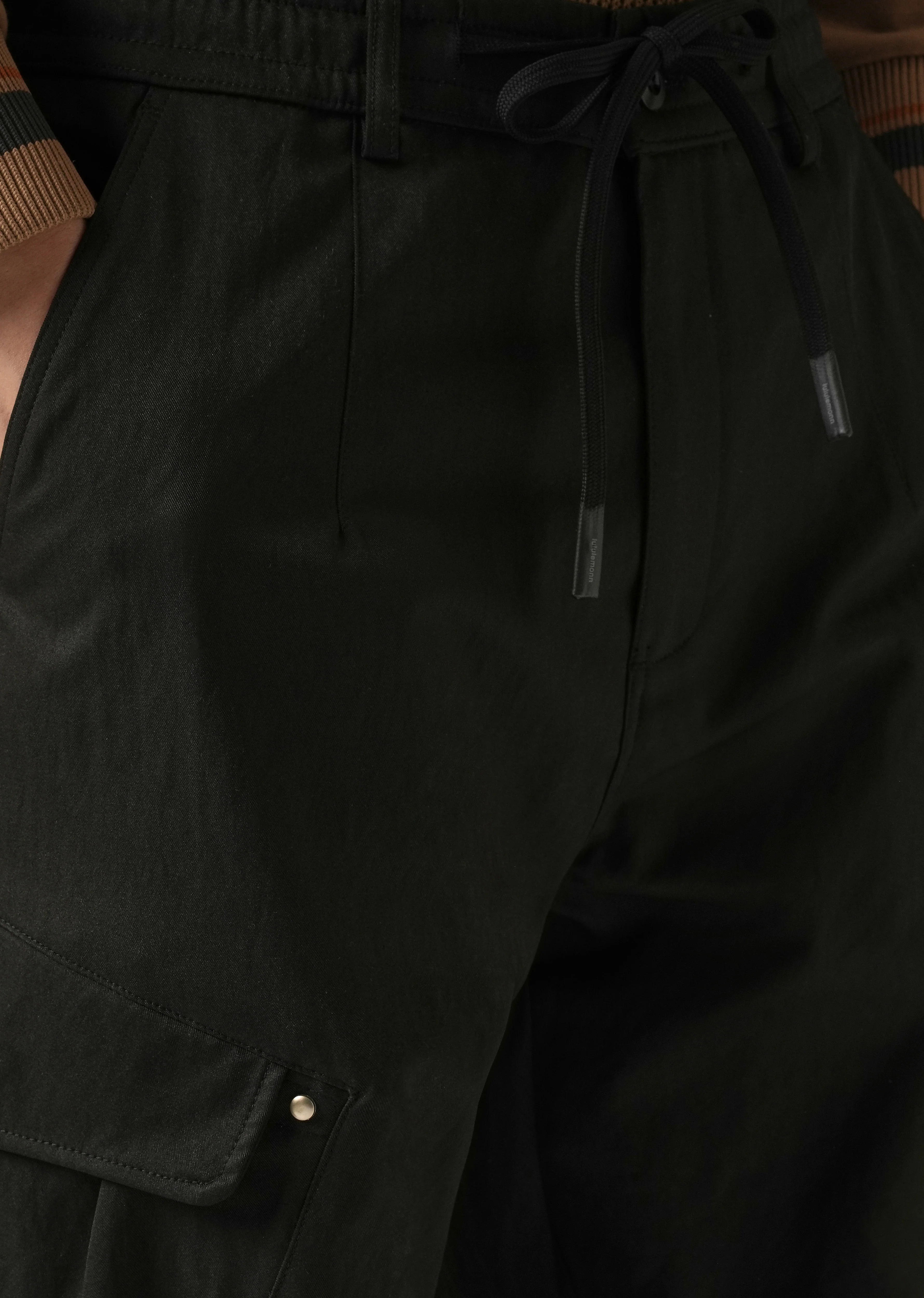Black Stone Wash Cargo Pants - Image 5