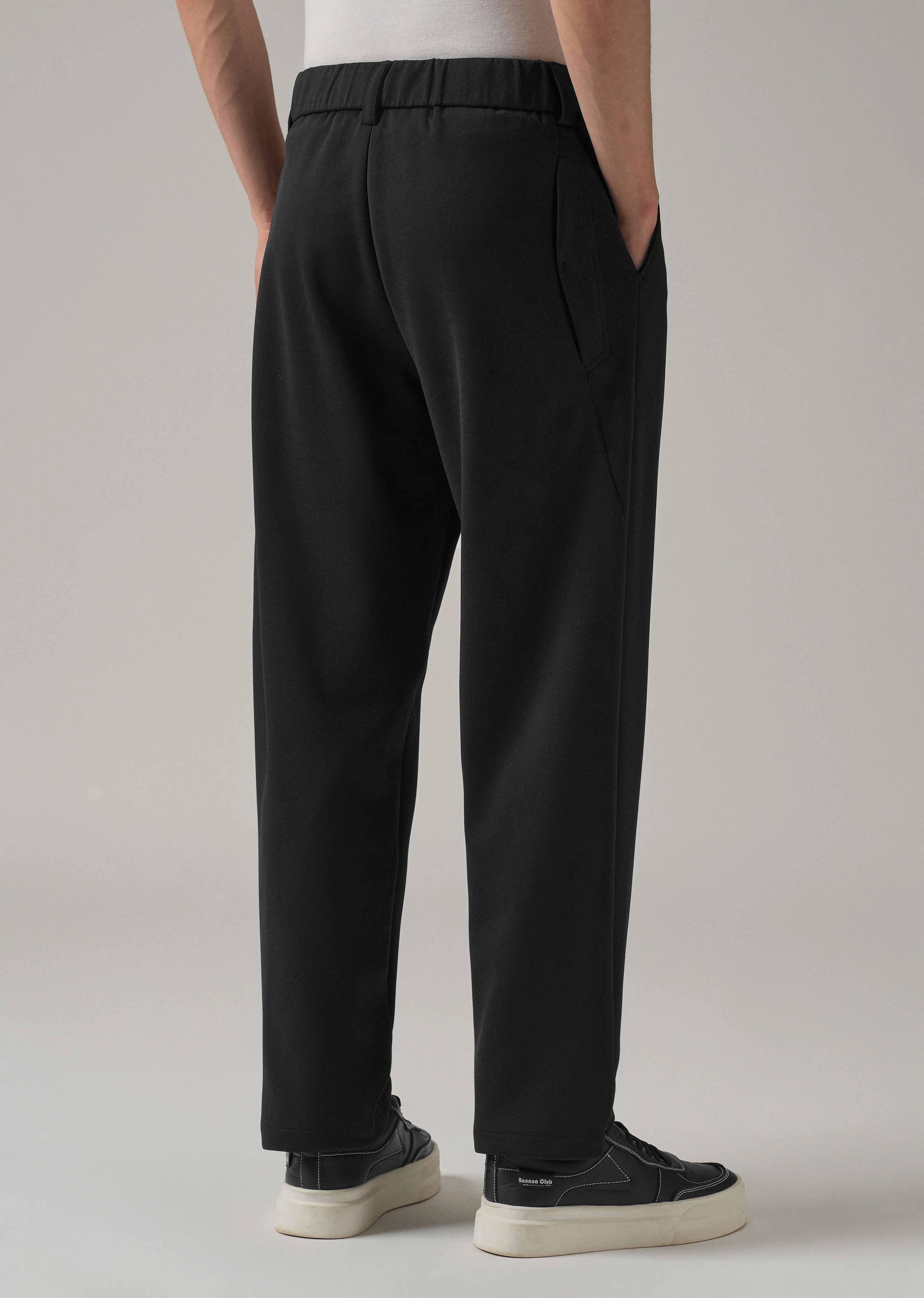 Black Stretch Elasticated Pant - Image 2