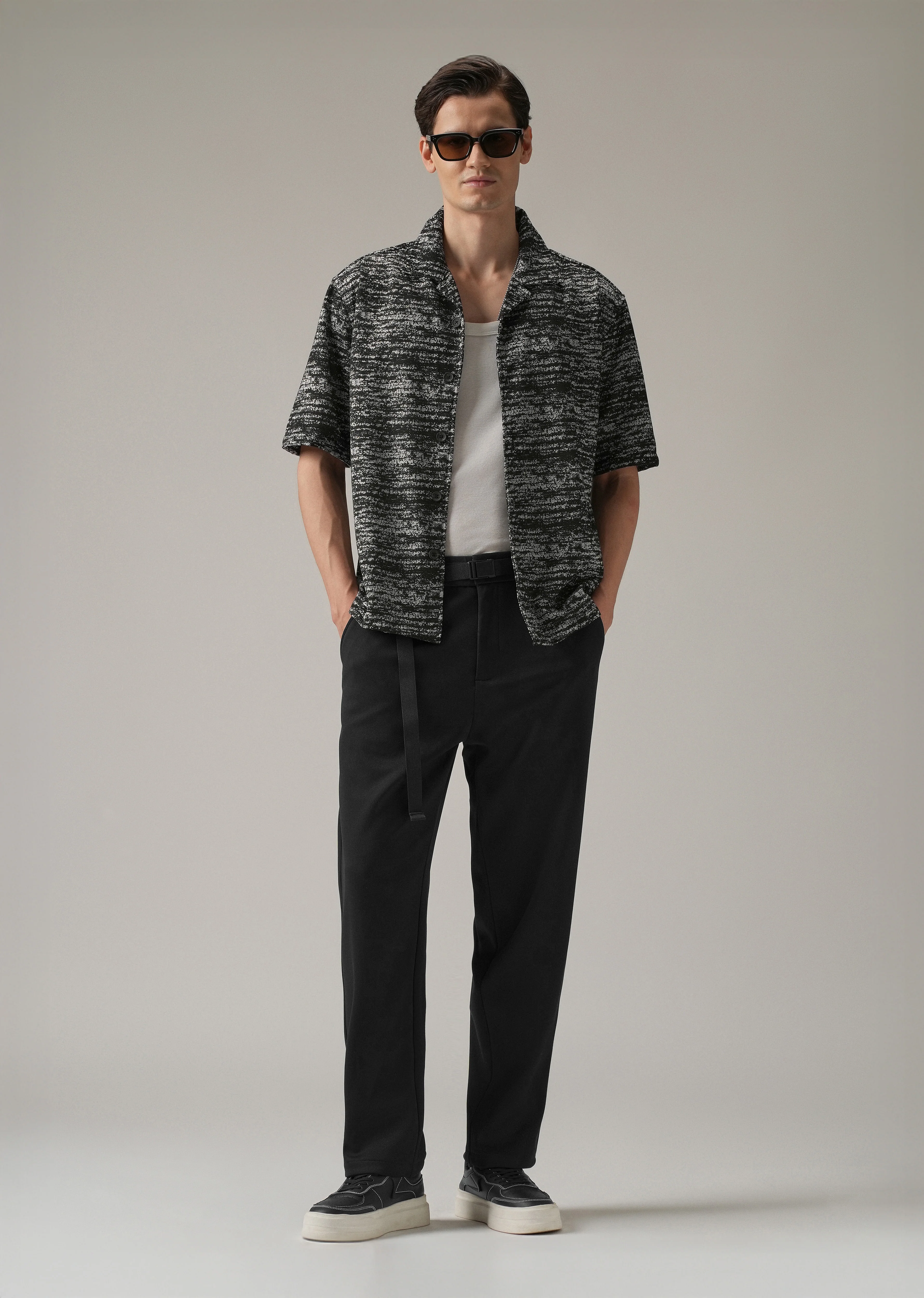 Black Stretch Elasticated Pant - Image 6