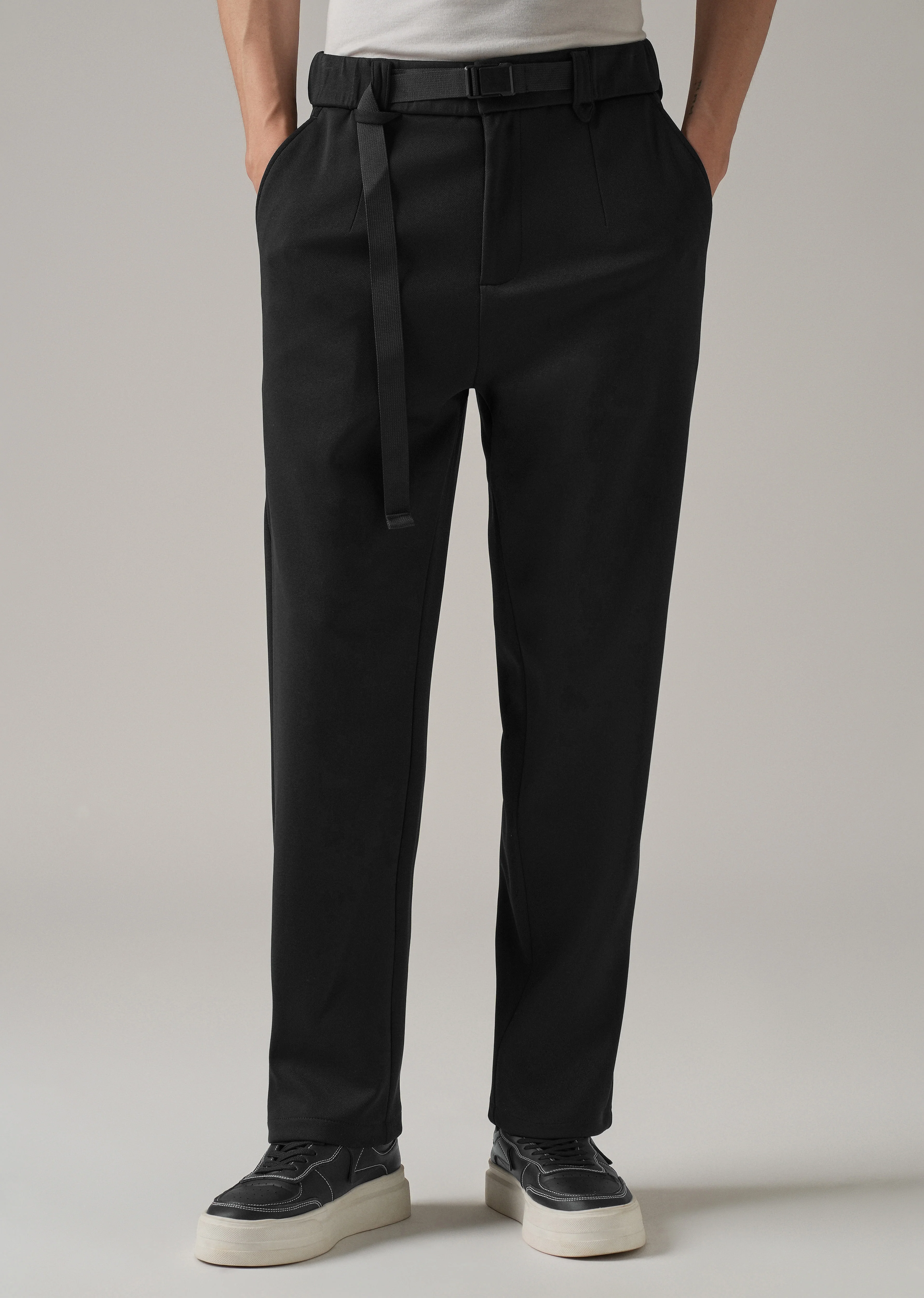 Black Stretch Elasticated Pant - Image 7