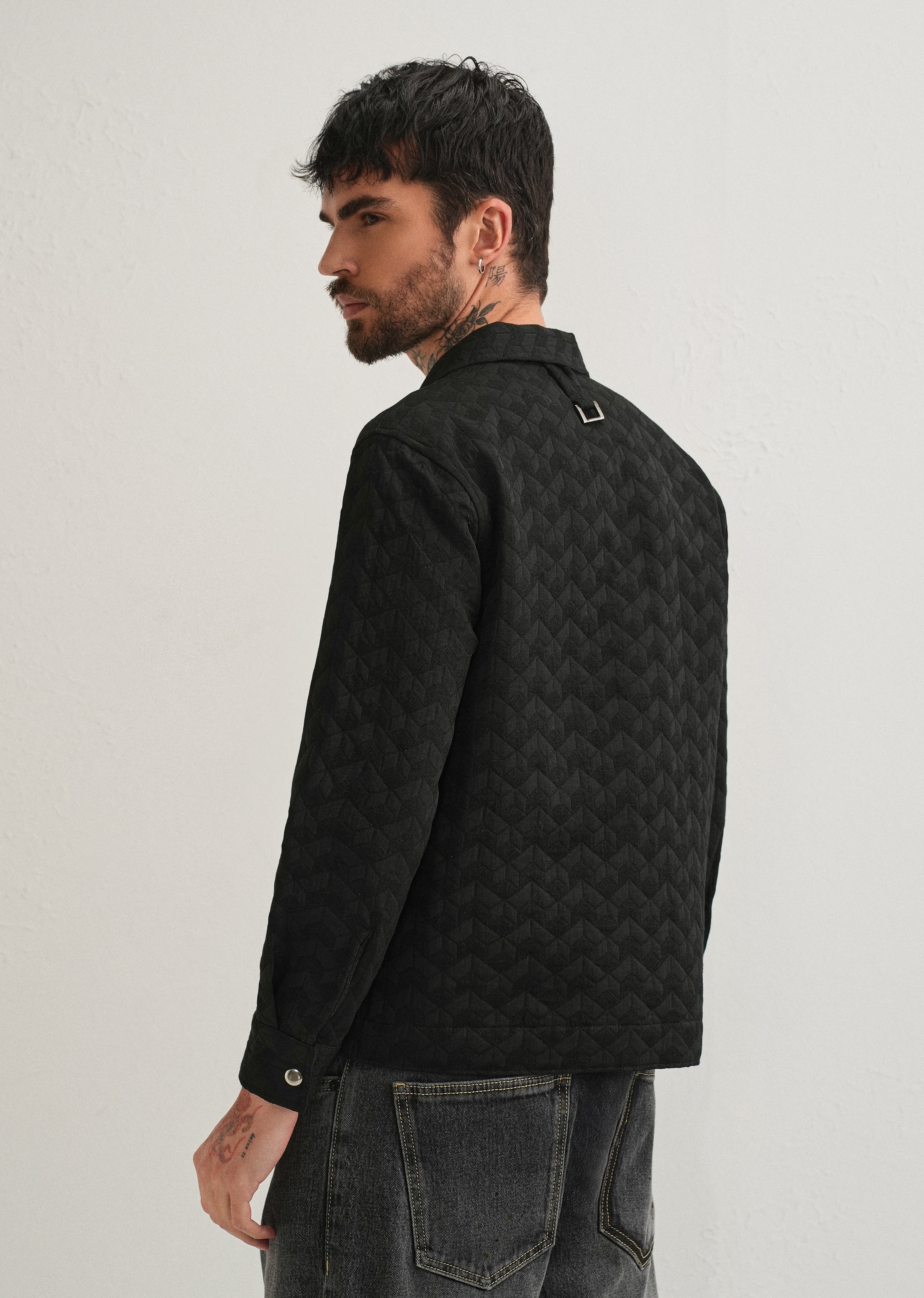 Black Utility Shacket - Image 4