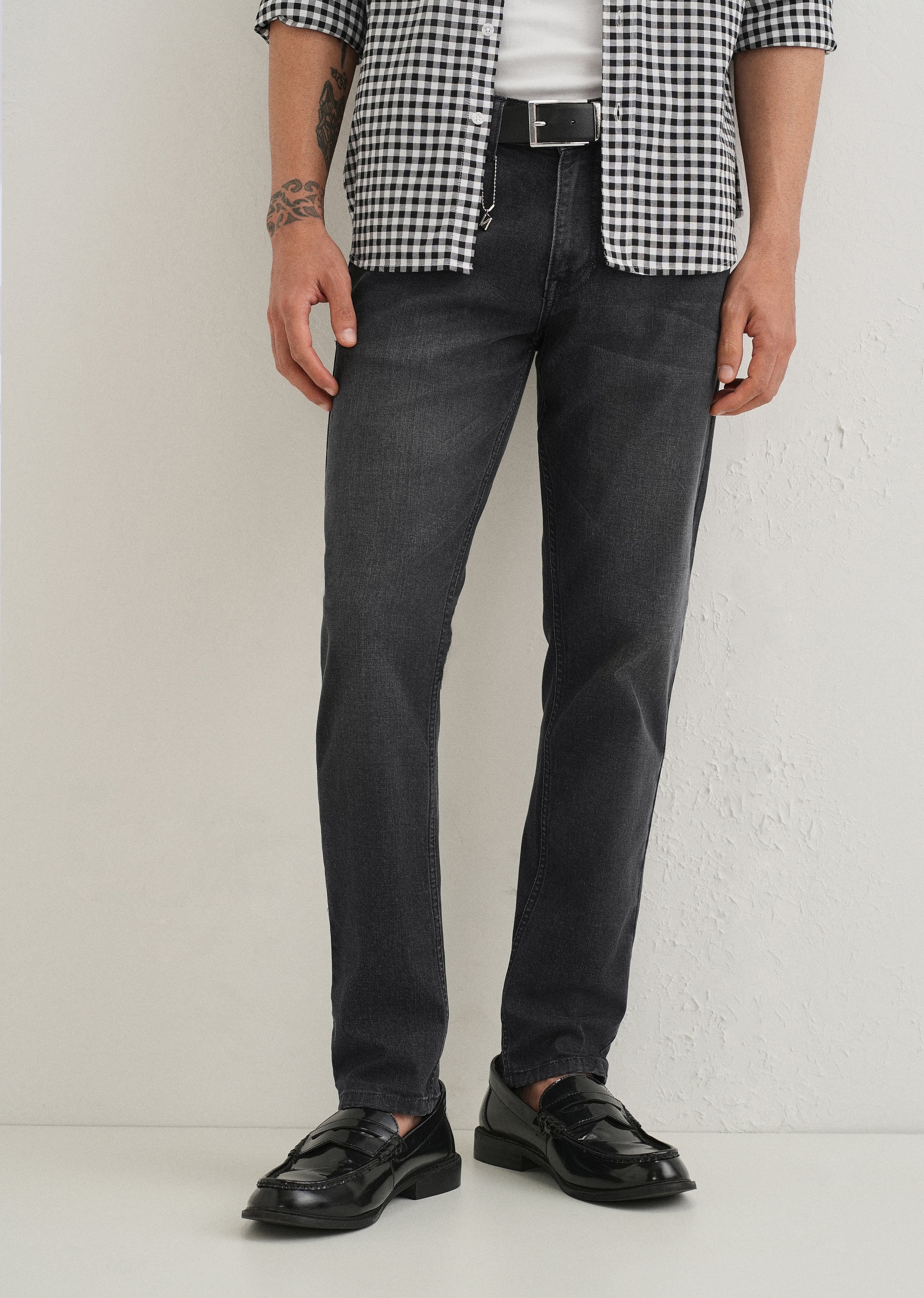 Black Wash Ankle Fit Jeans - Image 7