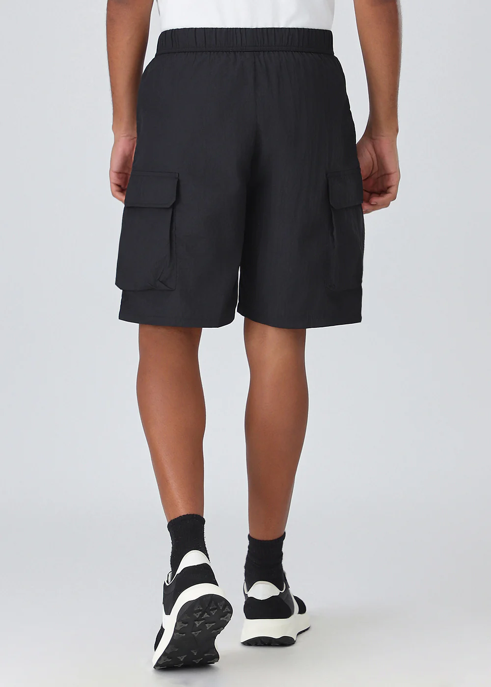 Black Zip Pocket Cargo Shorts - Image 2