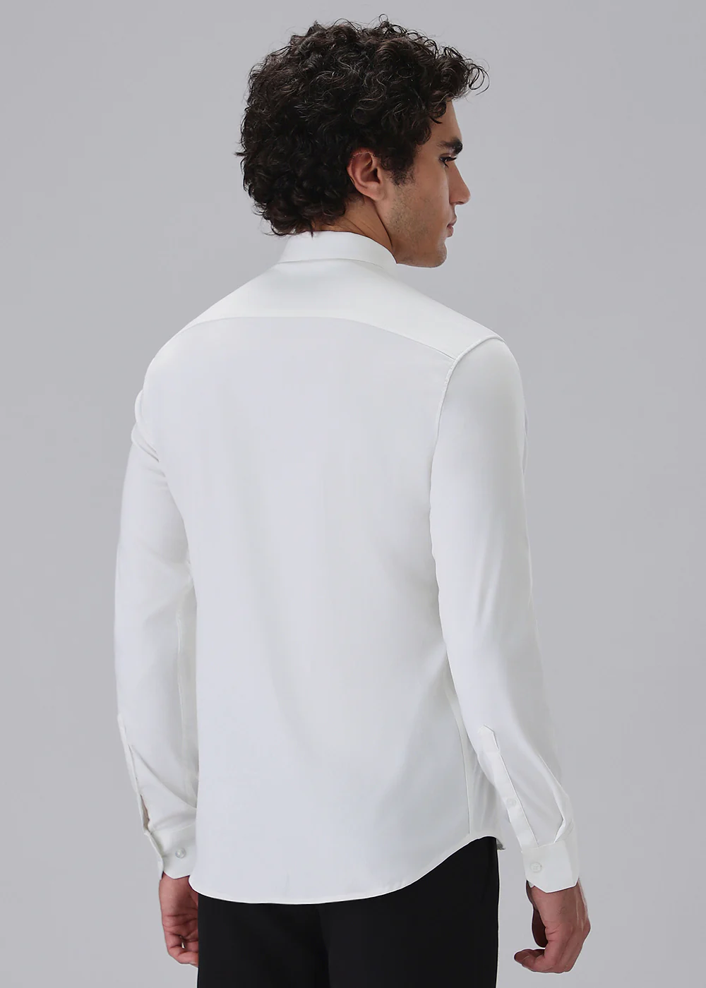 Hand Embroidered White Designer Shirt - Image 4