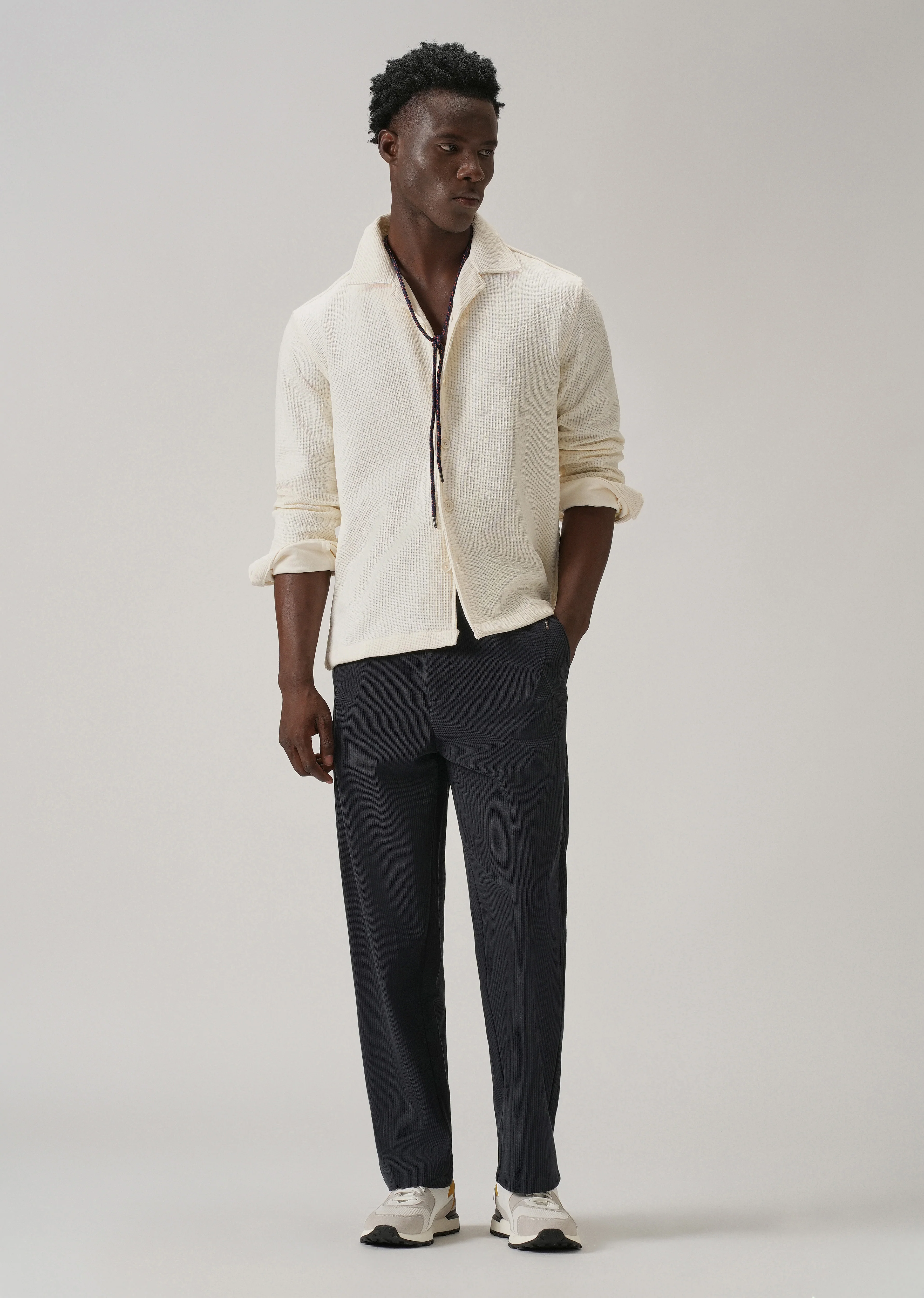 Blue Corduroy Drawstring Pant - Image 6