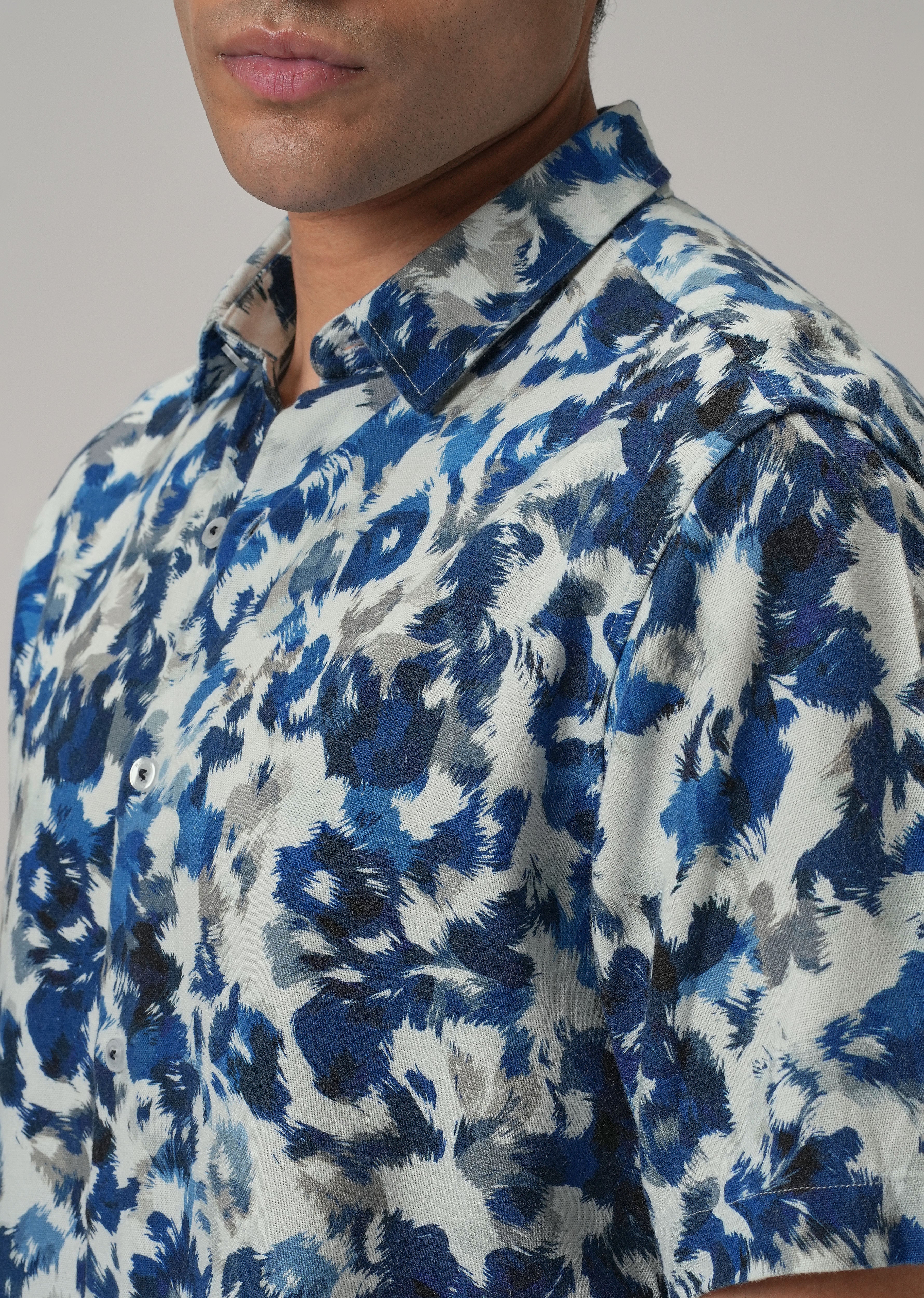 Blue Ethereal Half Sleeve shirt - Image 5