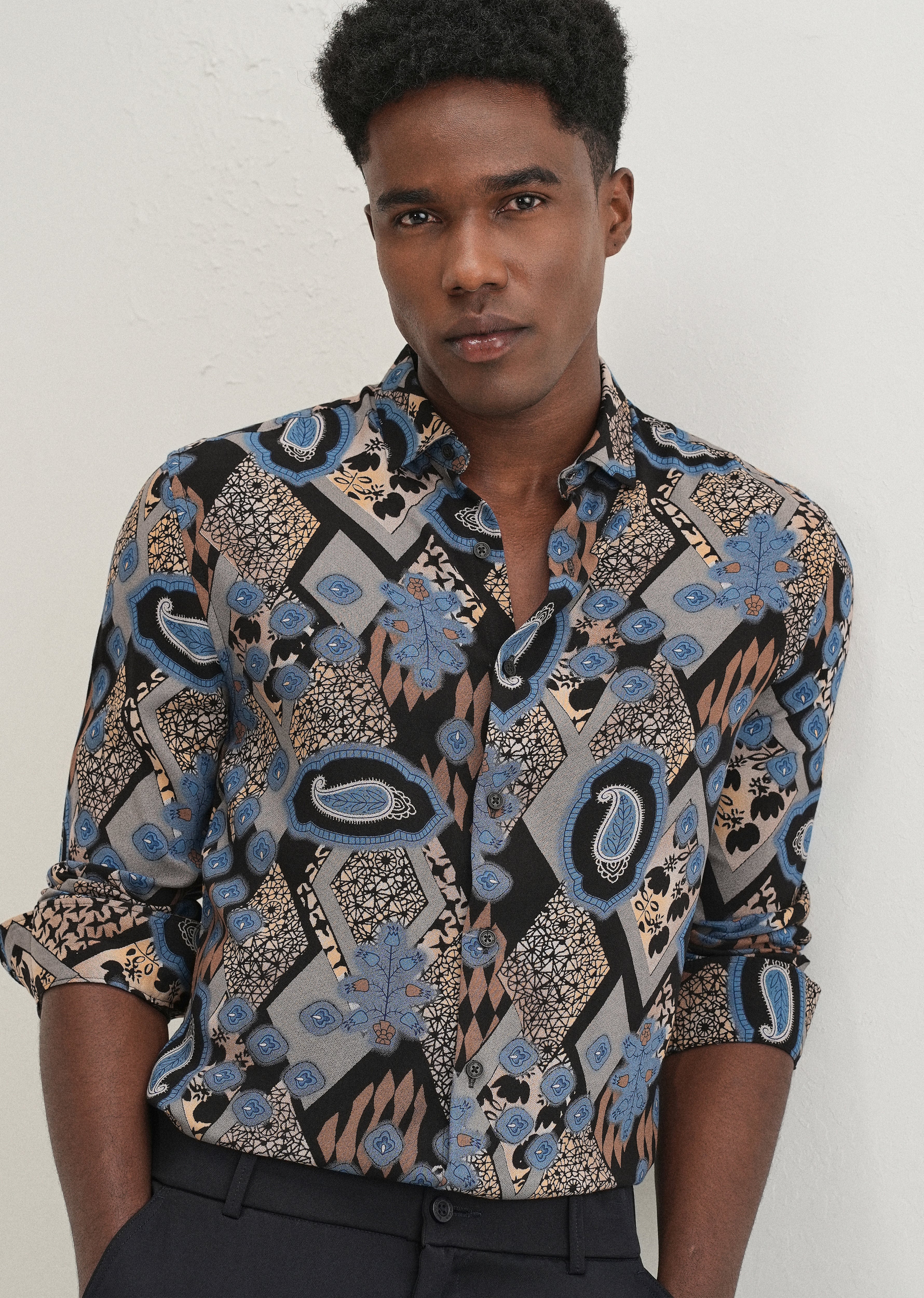 Blue Feather Shirt - Image 7