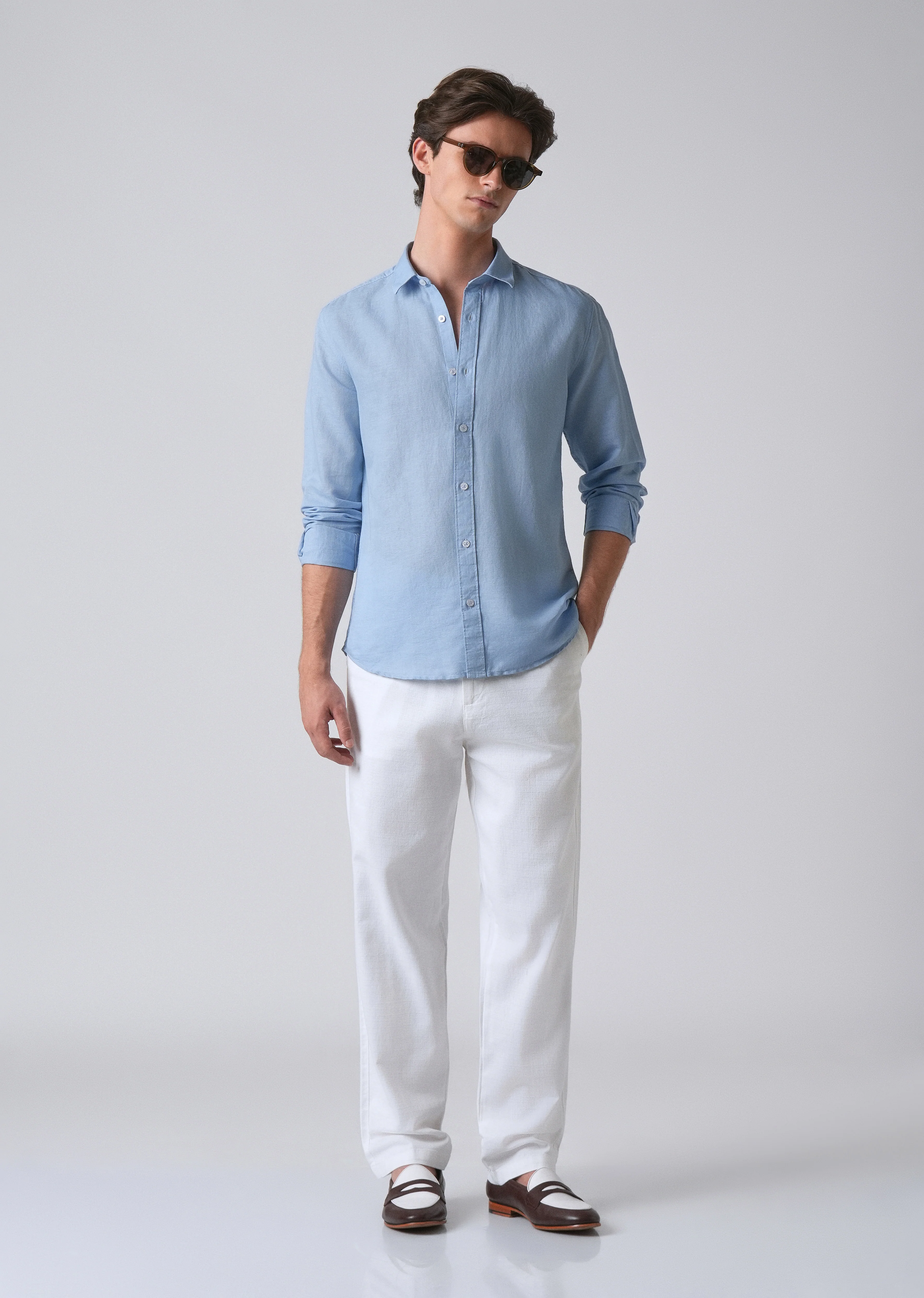 Blue Linen Shirt - Image 6