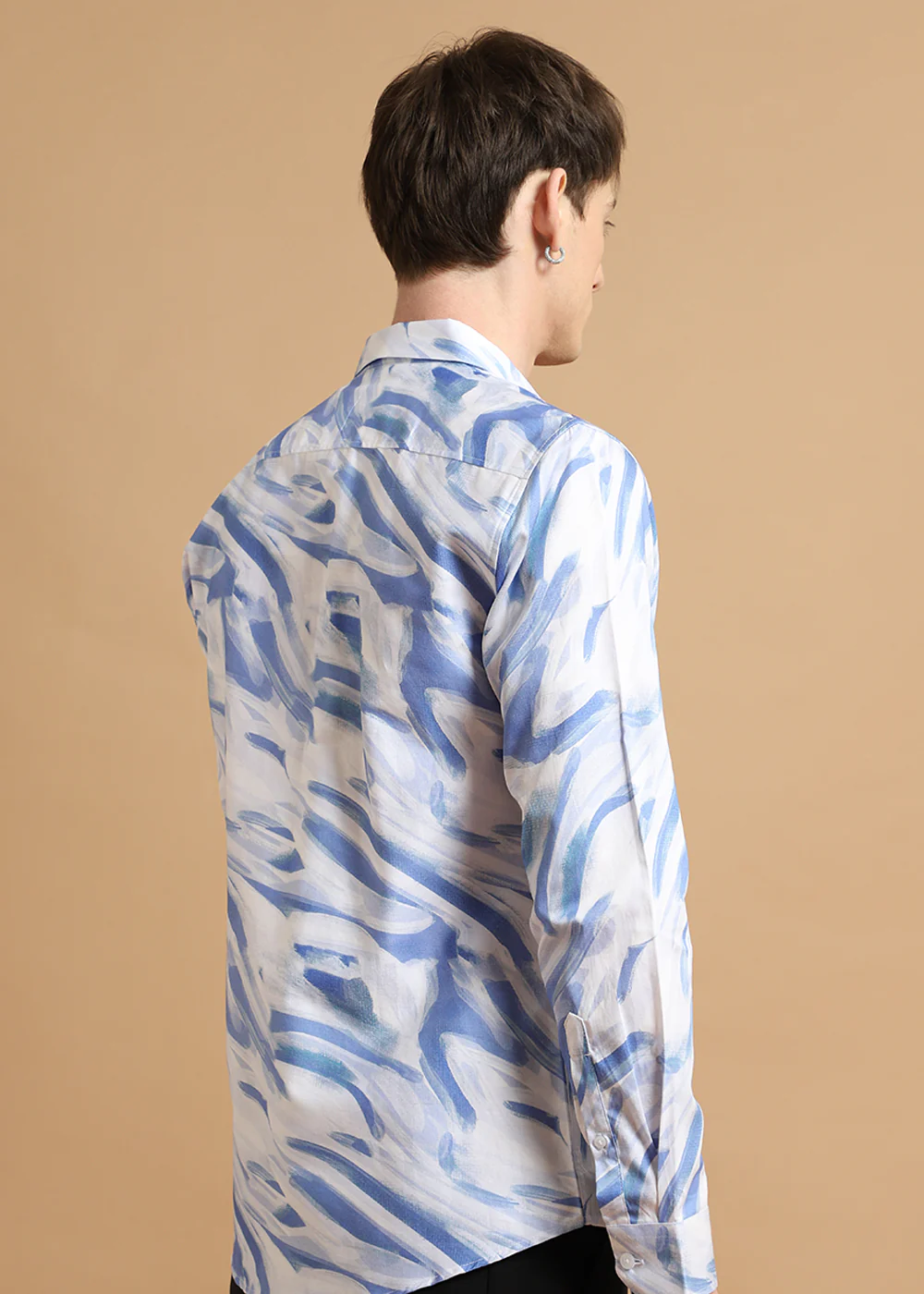 Blue Marble Printed shirt - Image 6