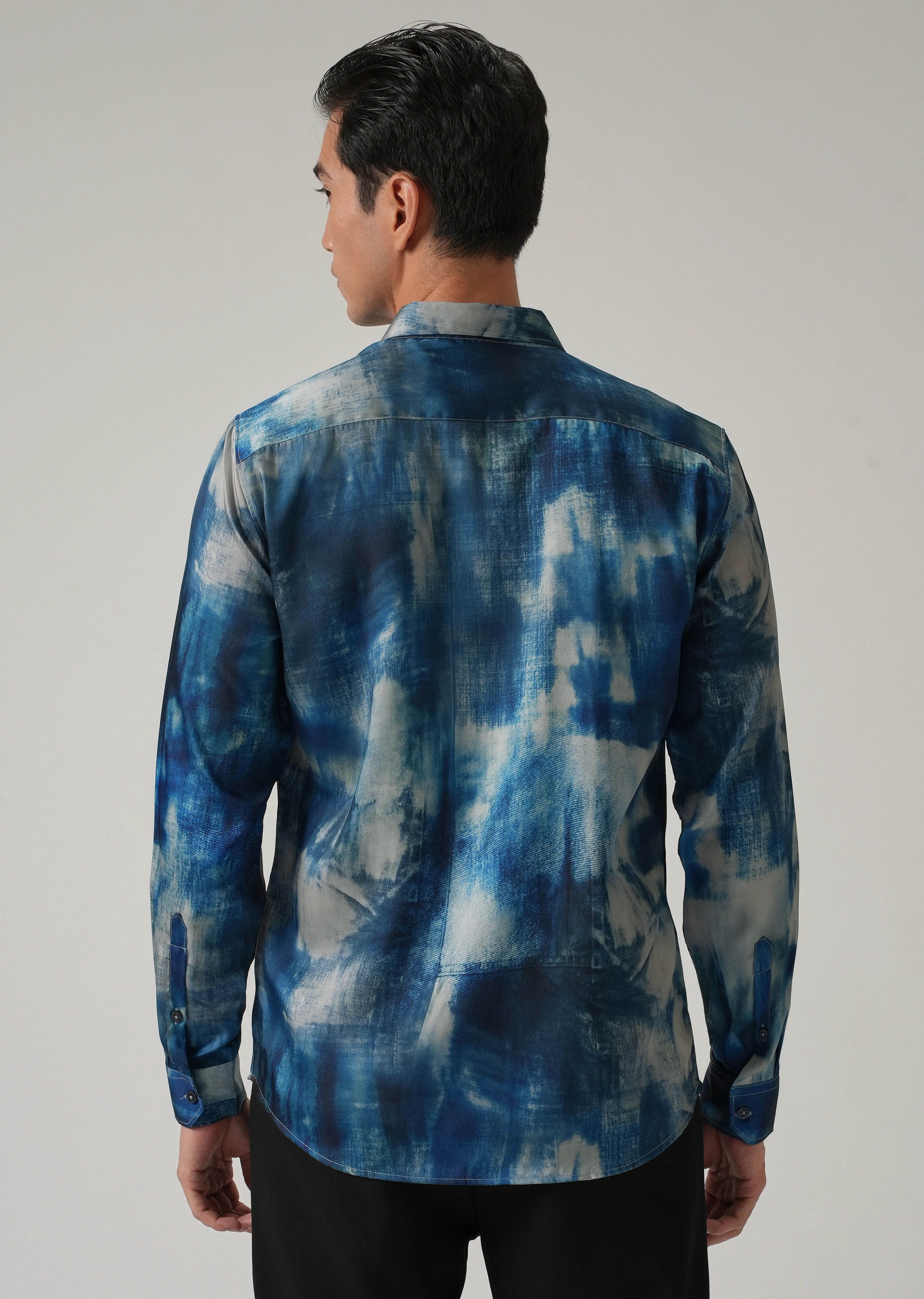 Blue Mist Wash Print Shirt - Image 2