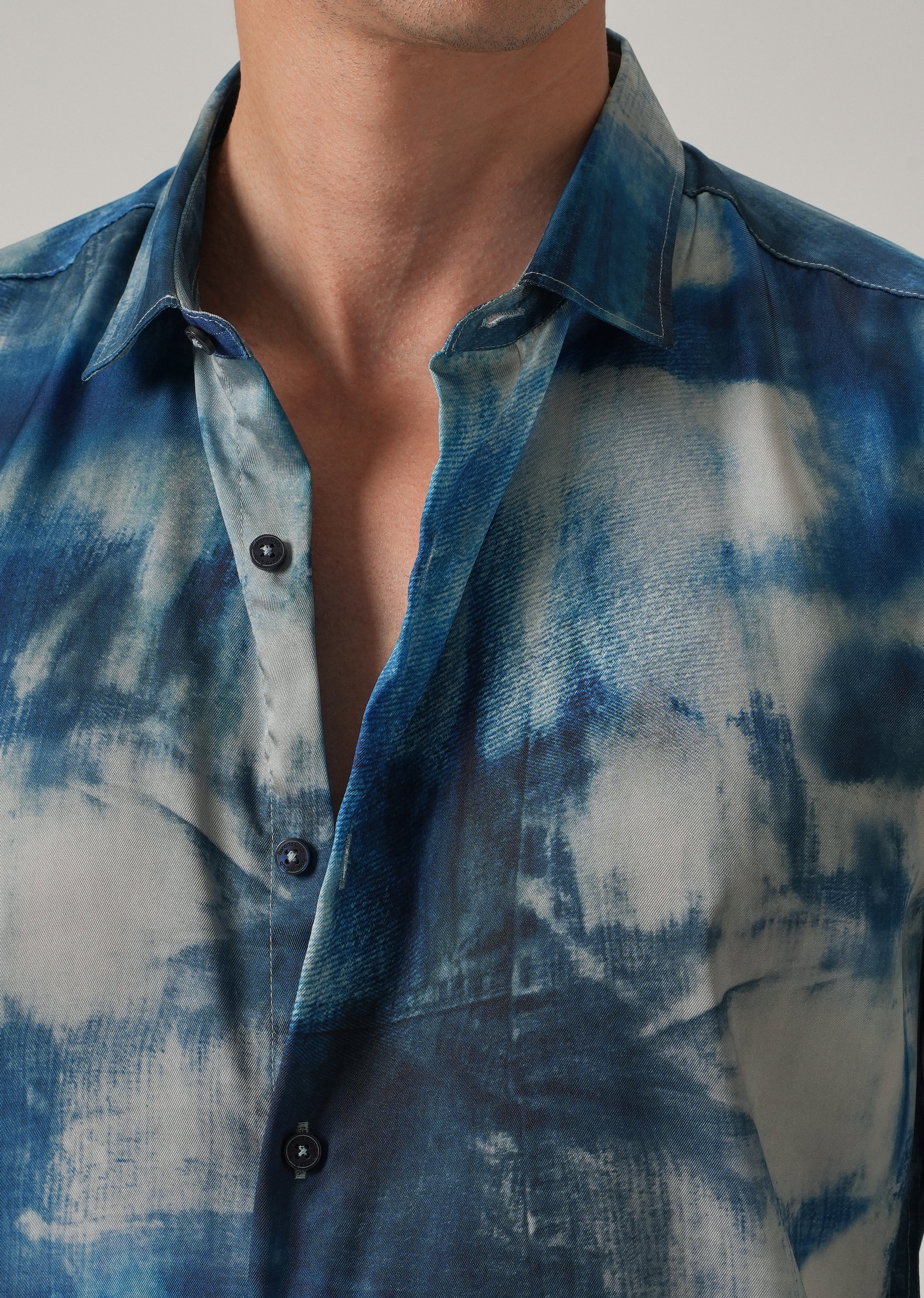 Blue Mist Wash Print Shirt - Image 5