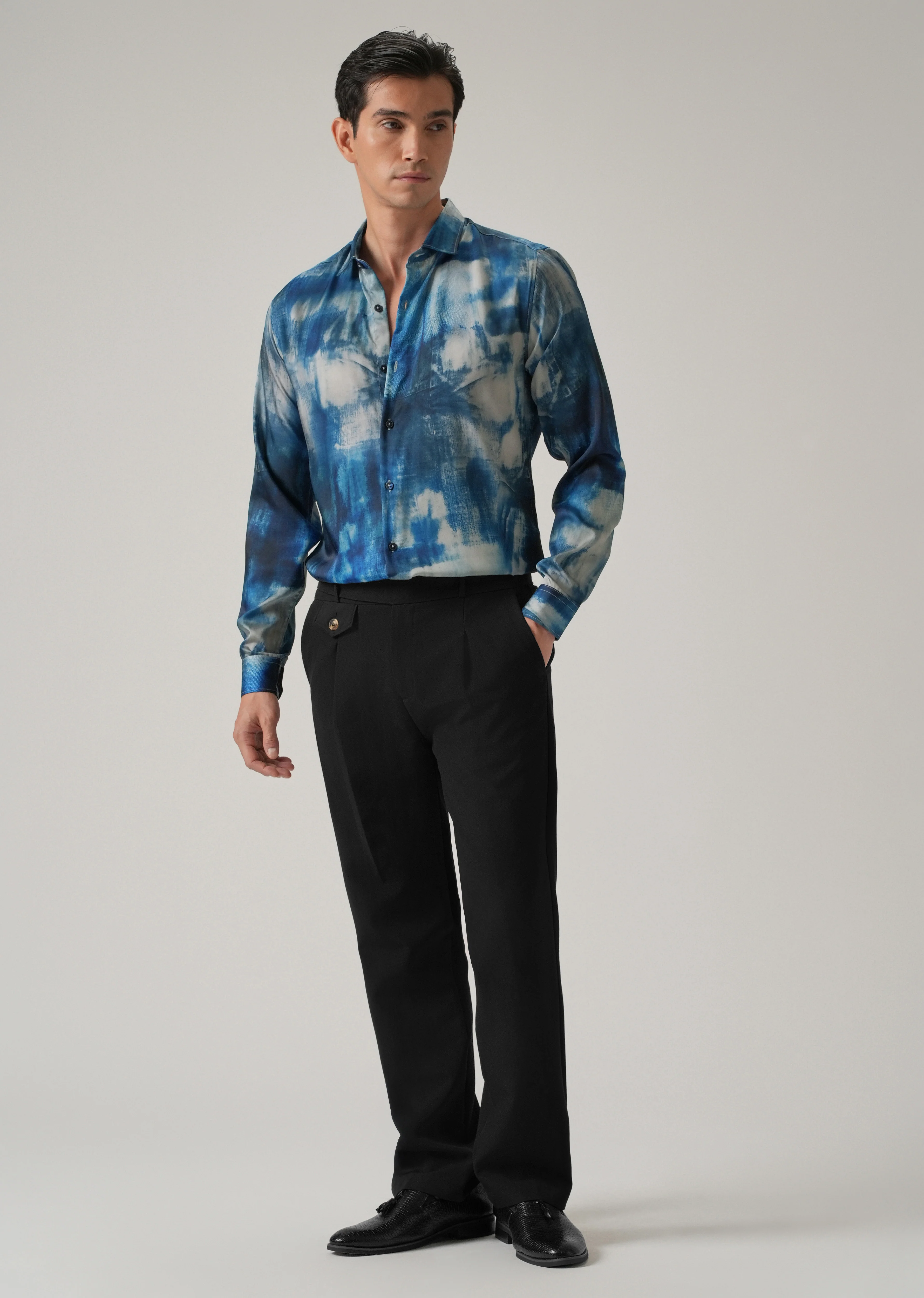 Blue Mist Wash Print Shirt - Image 6