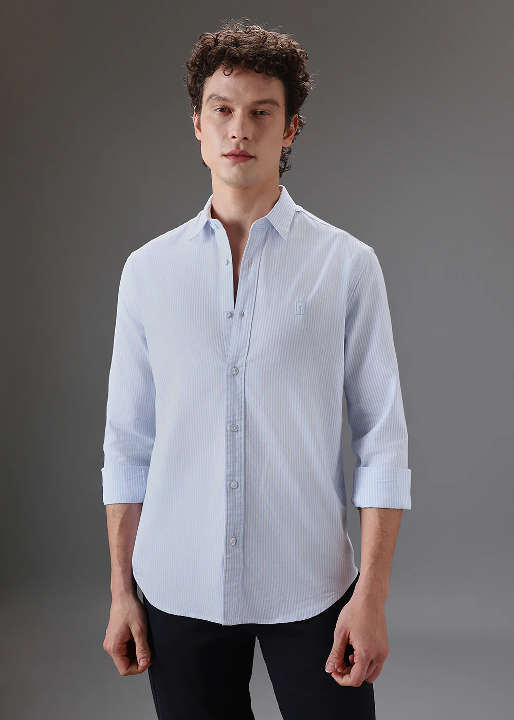 Blue Pin Stripe Shirt - Image 3