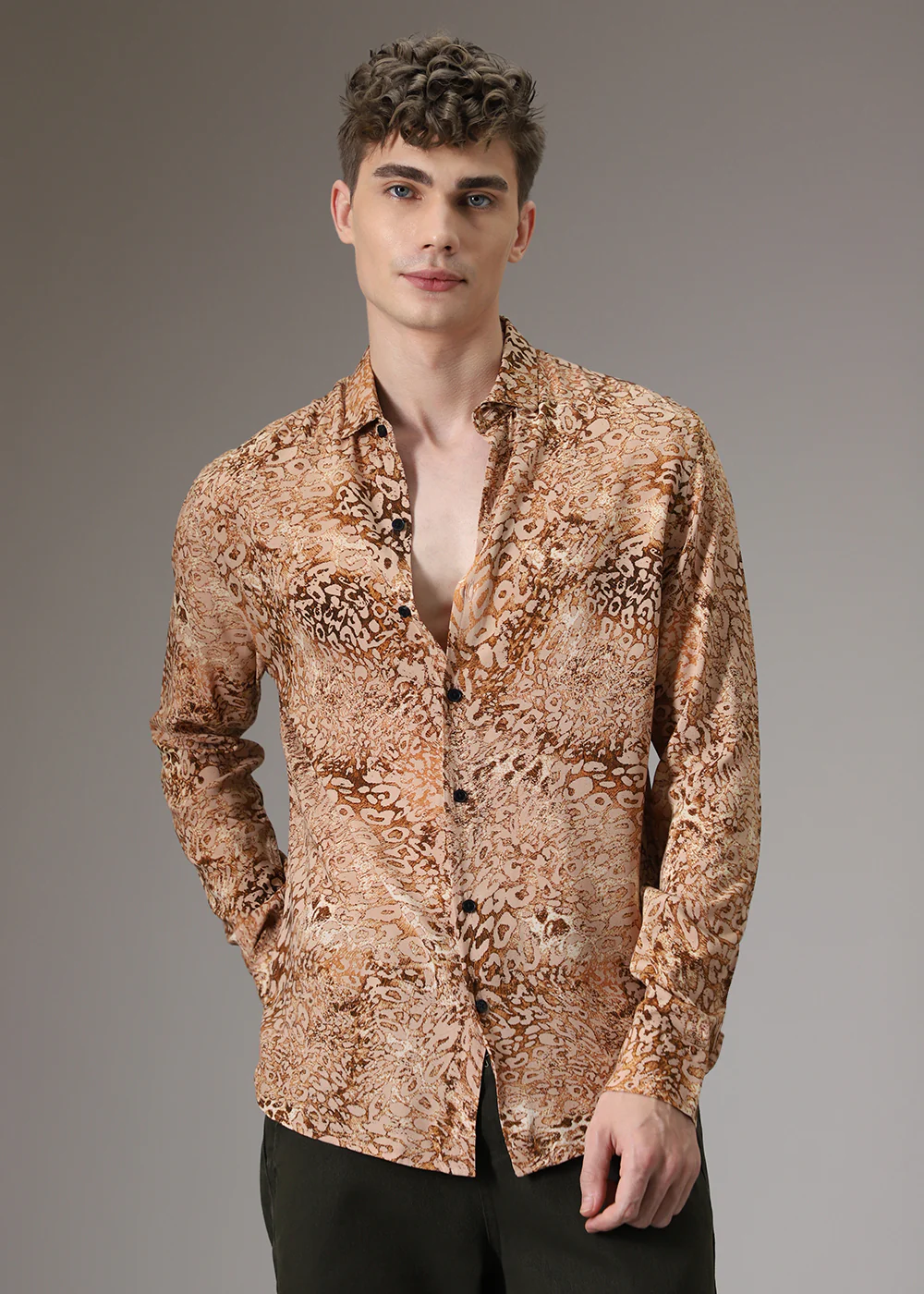 Boa Brown Feather Shirt - Image 3