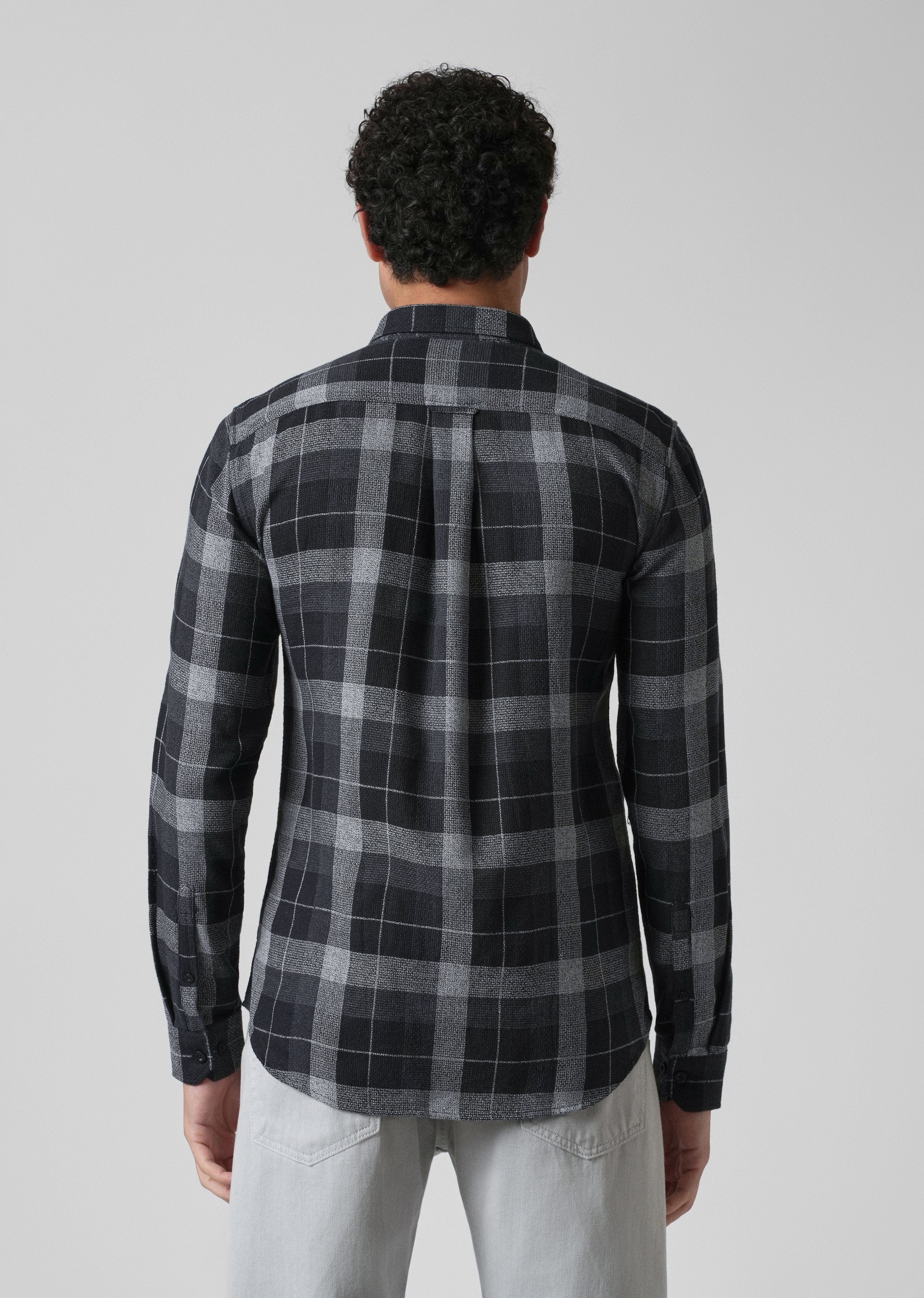 Melange Boldsquare Black Check Shirt - Image 2