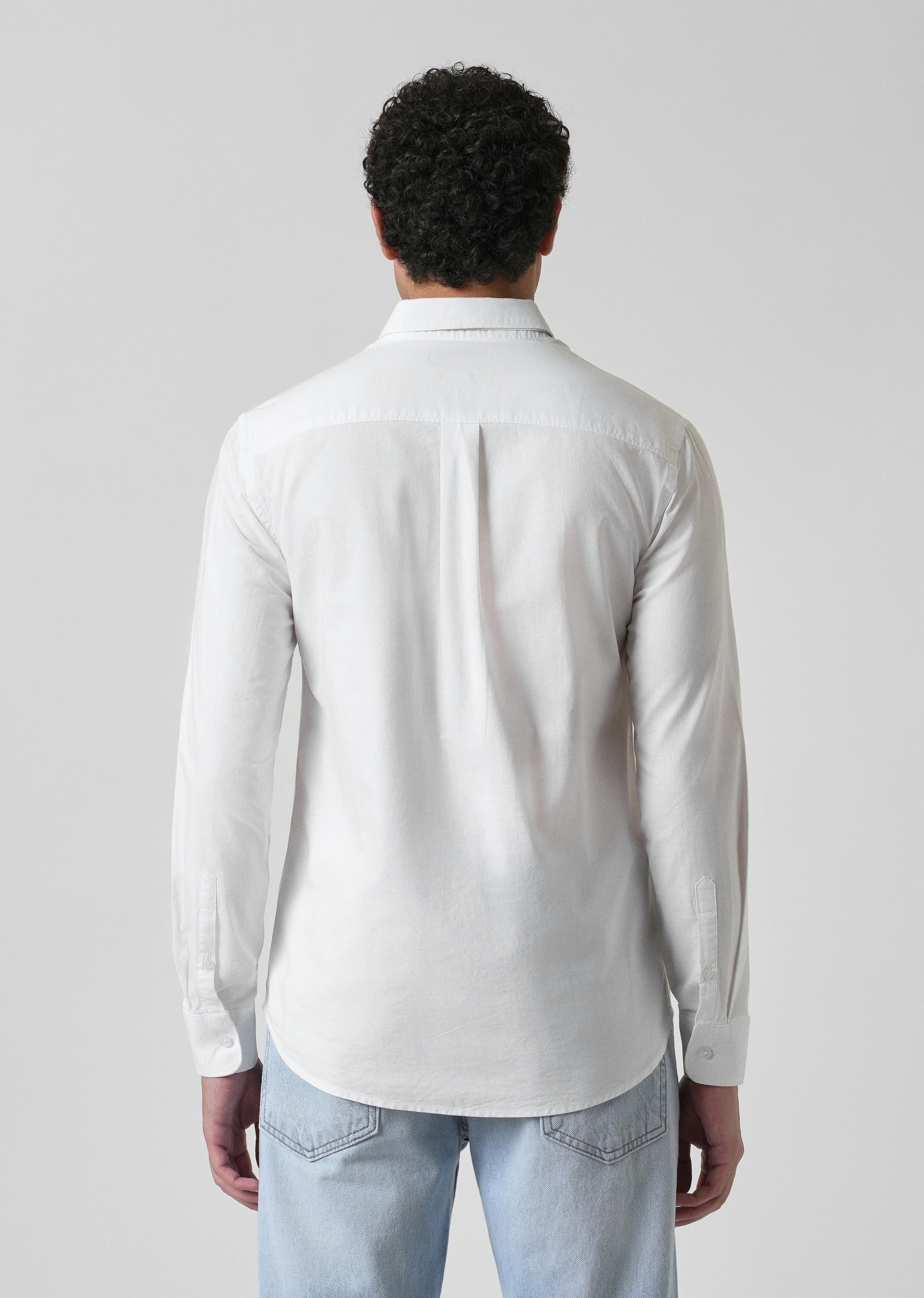 Breeze White Plain Oxford Shirt - Image 2