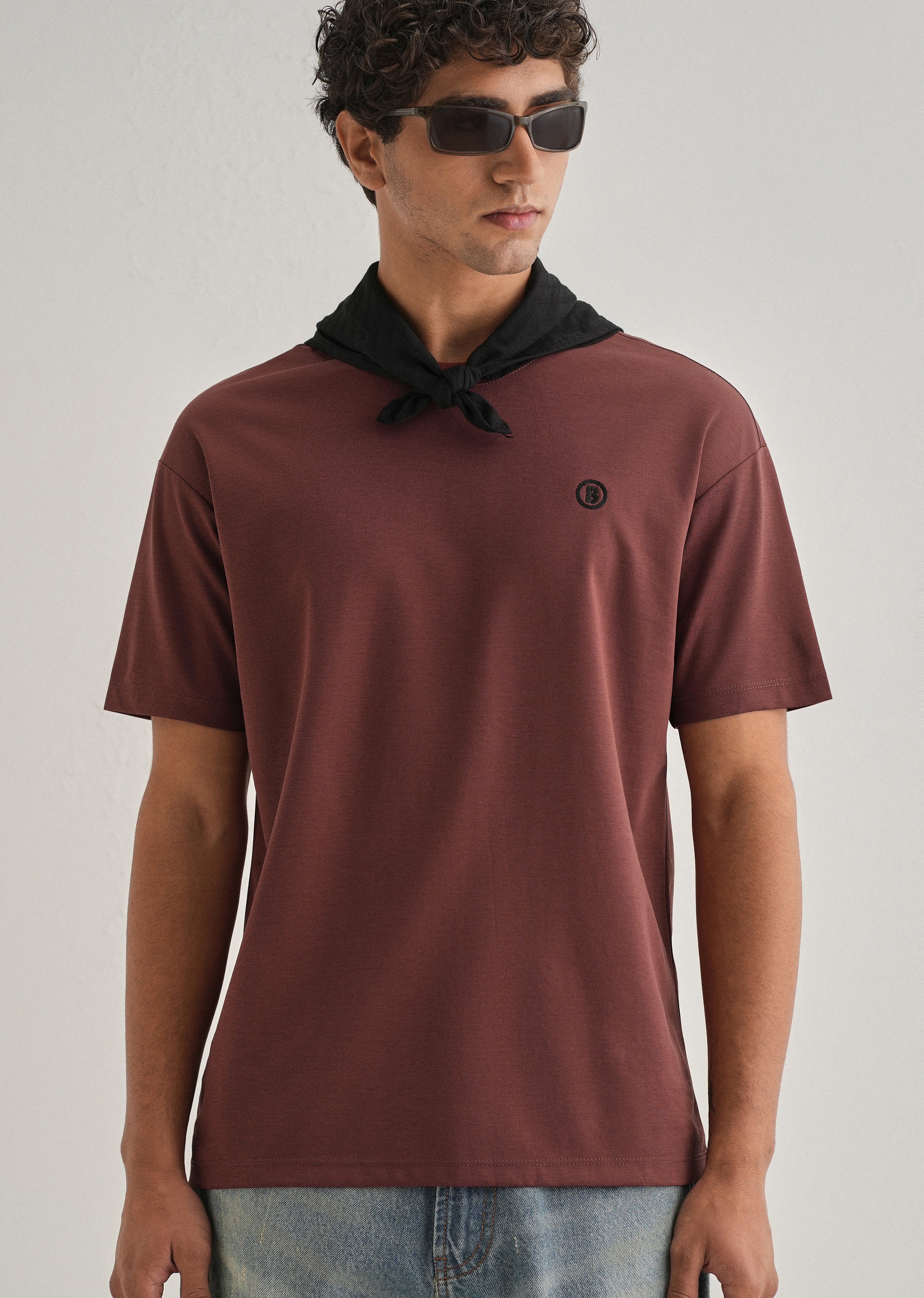 Brick Red Crew Neck T-shirt - Image 7