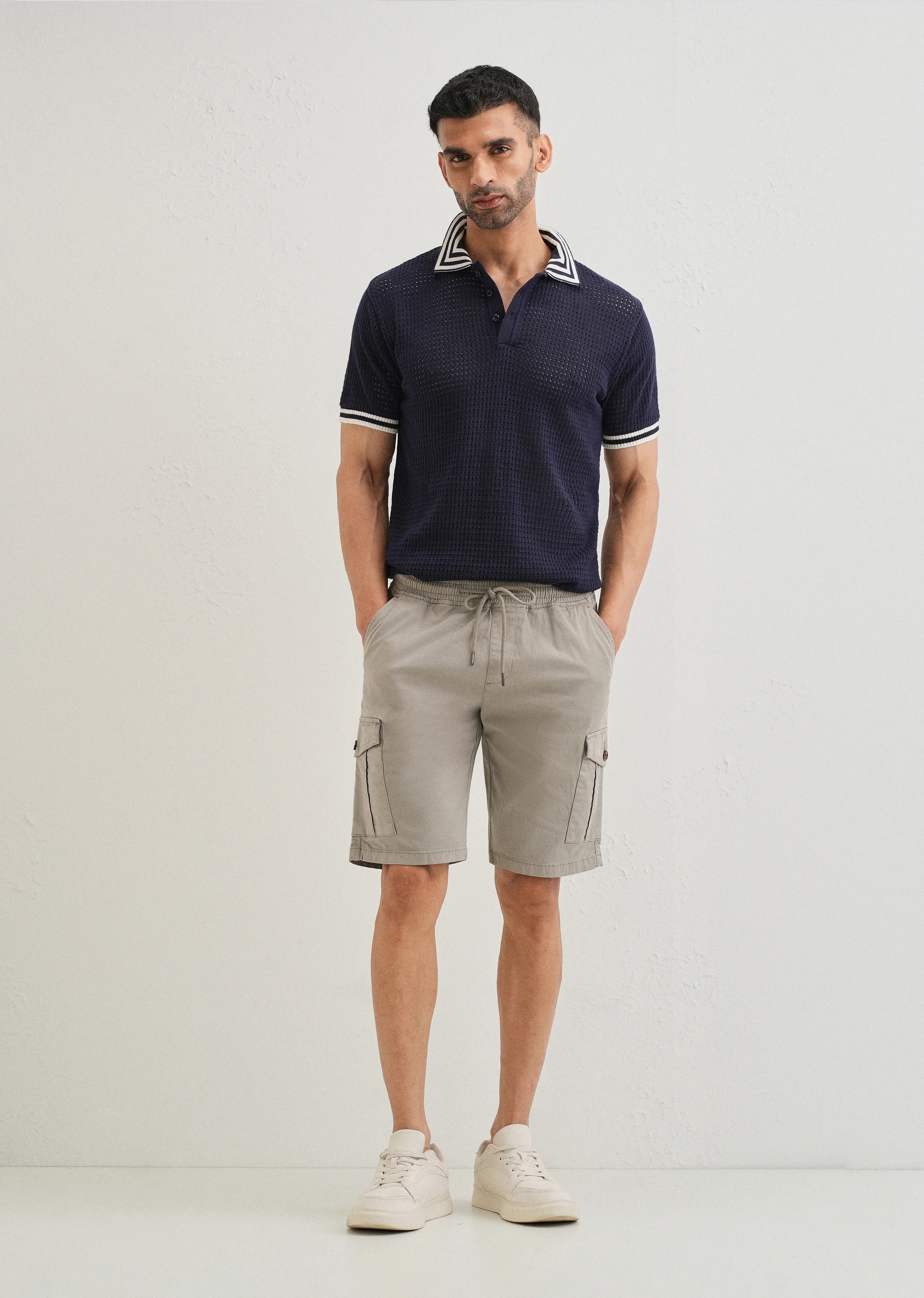 Brocky Grey Cotton Cargo Shorts - Image 6