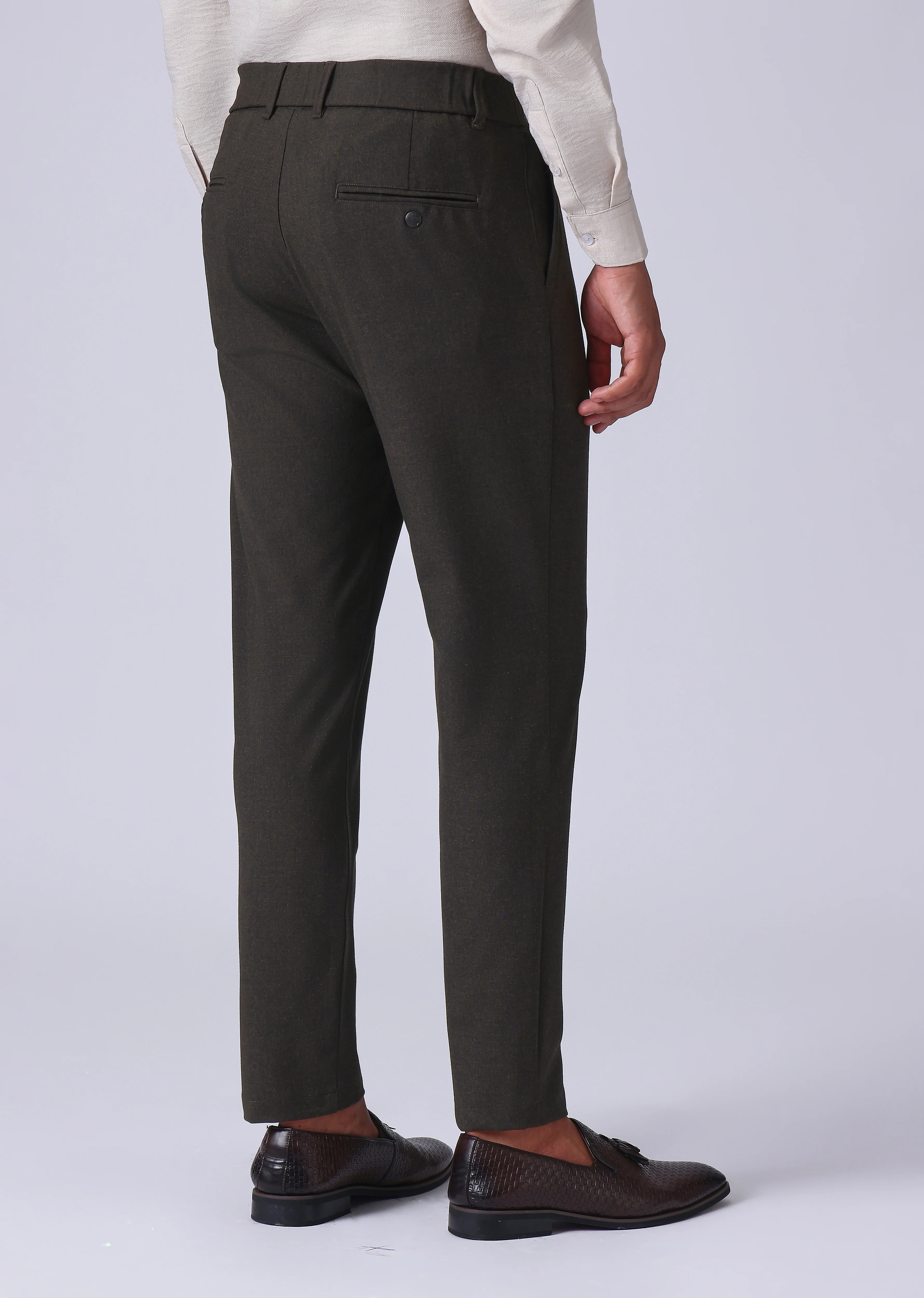 Brown 8 Way Stretch Trousers - Image 2