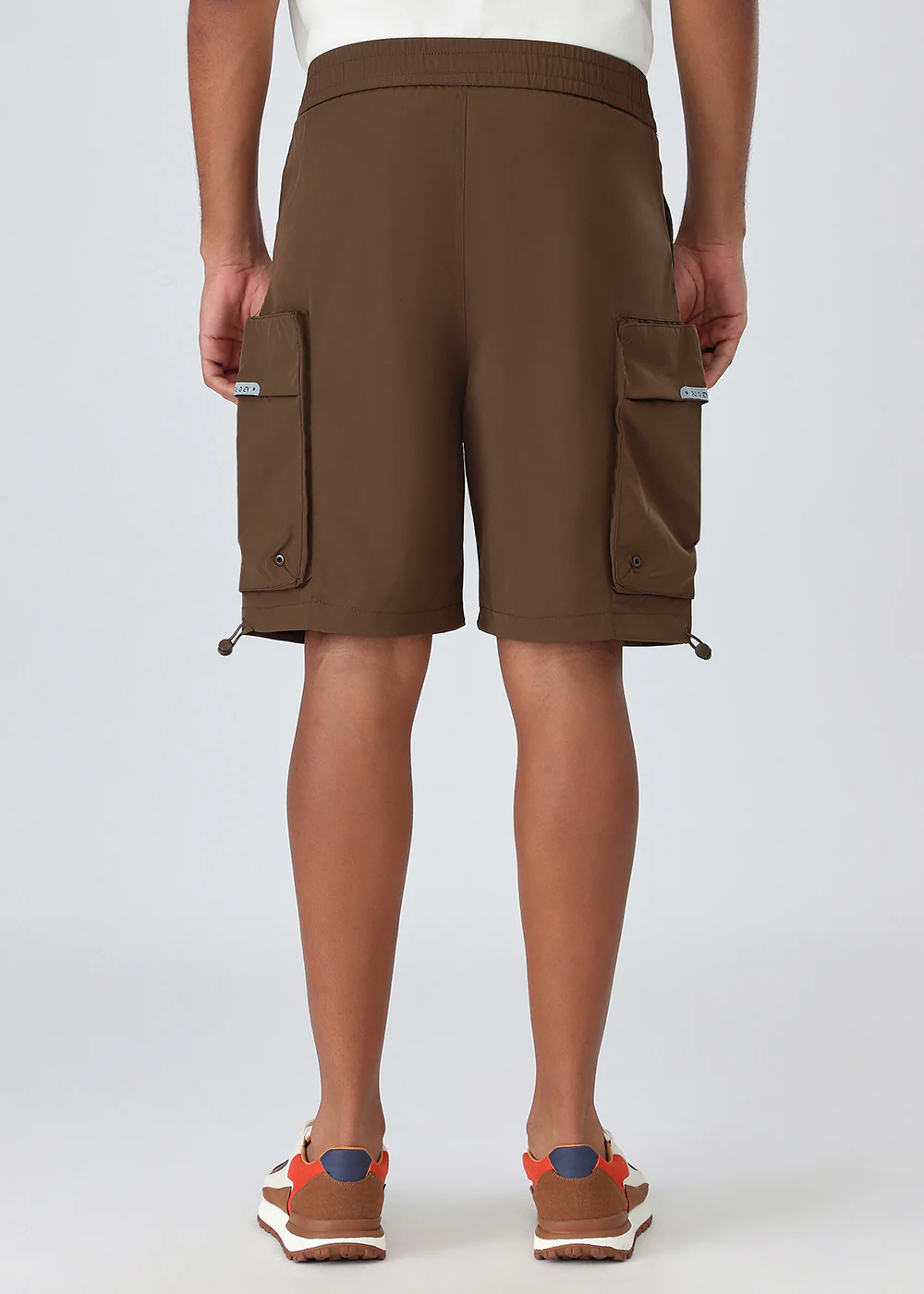 Brown Cargo Pocket Shorts - Image 2