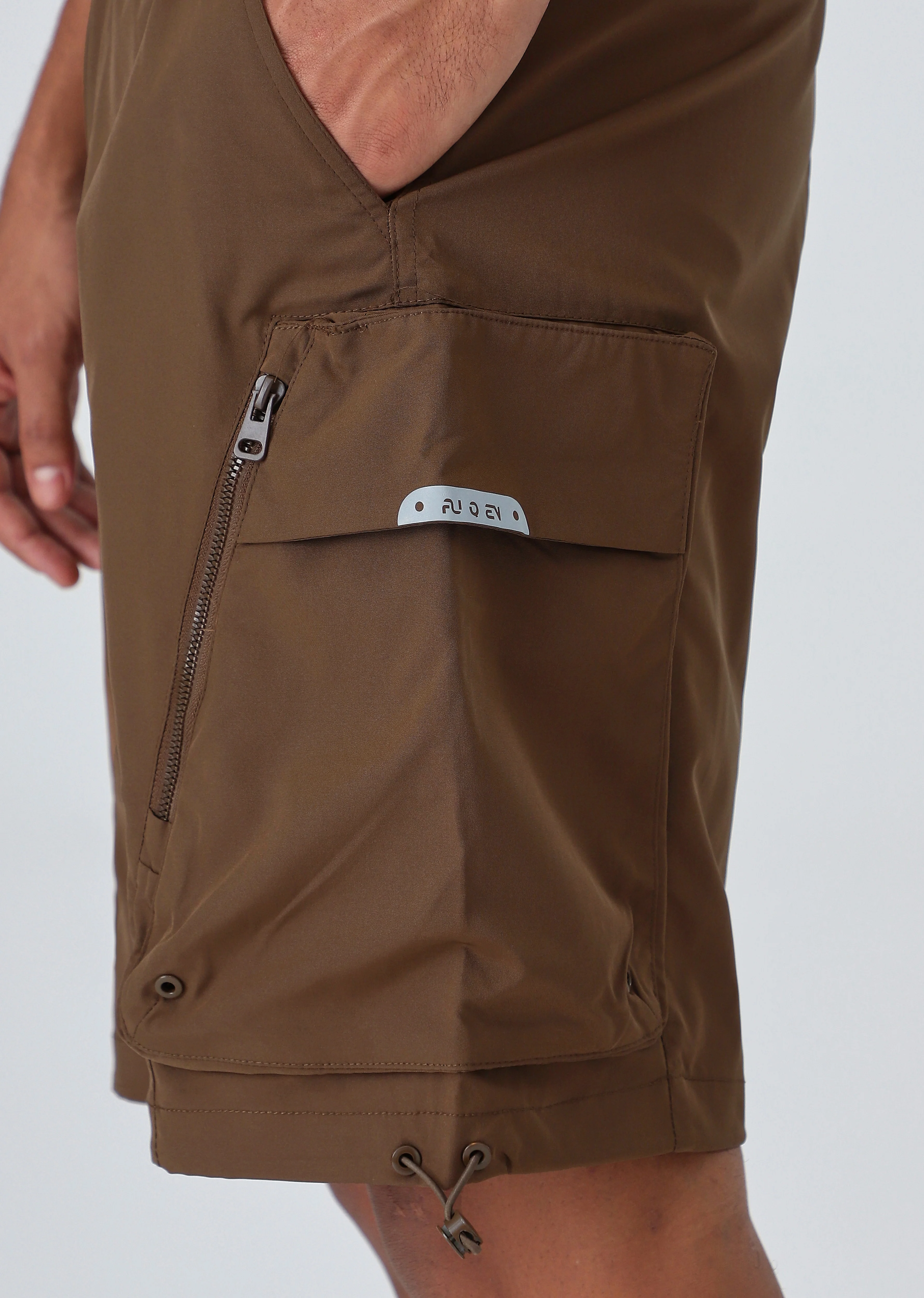 Brown Cargo Pocket Shorts - Image 5
