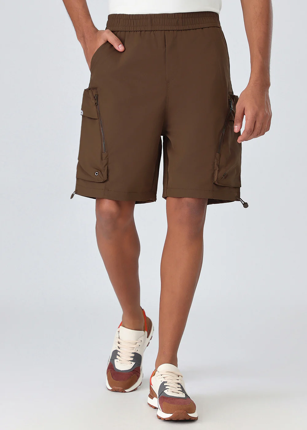 Brown Cargo Pocket Shorts - Image 7