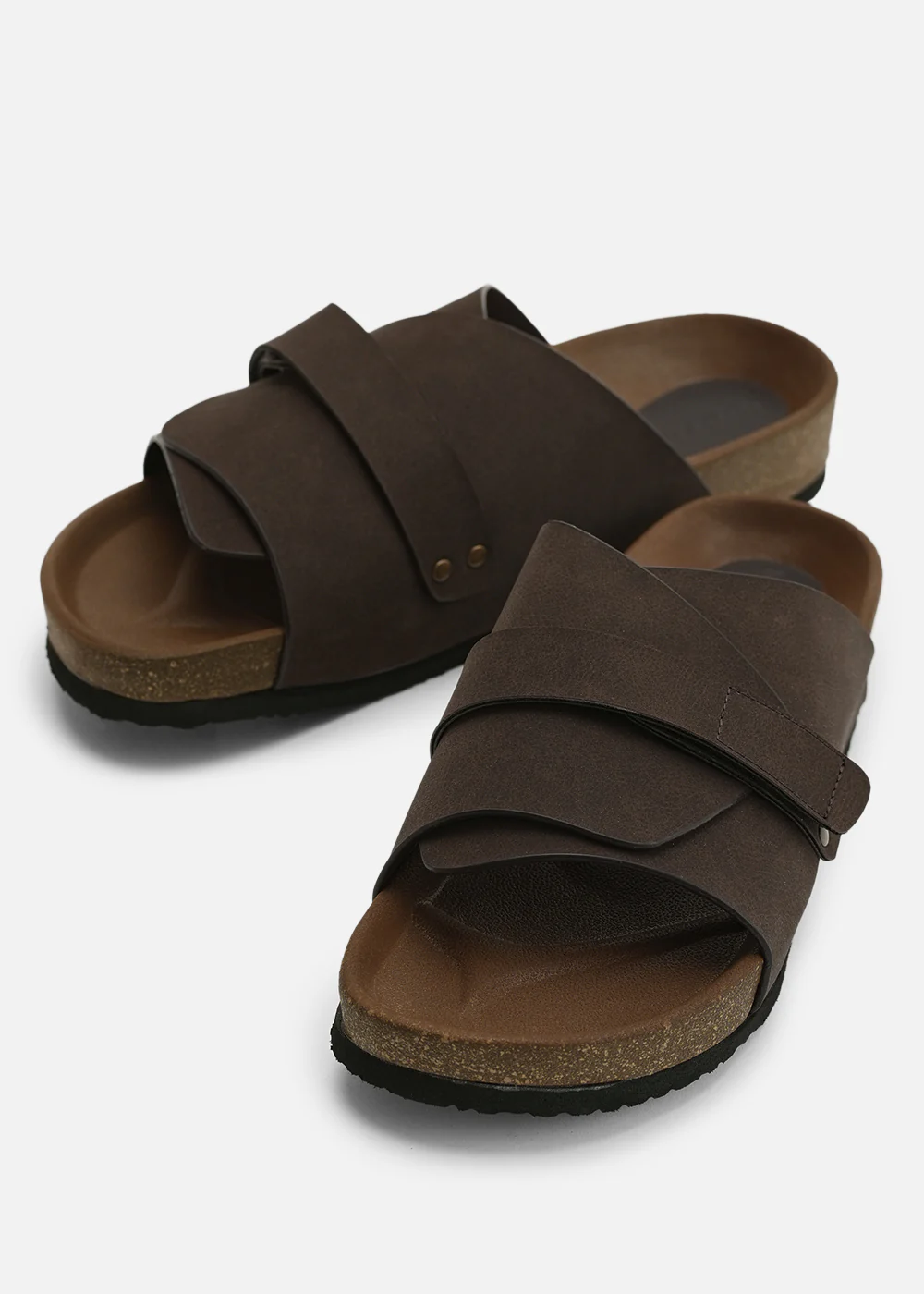Brown Classic Cross-Over Sandals - Image 3