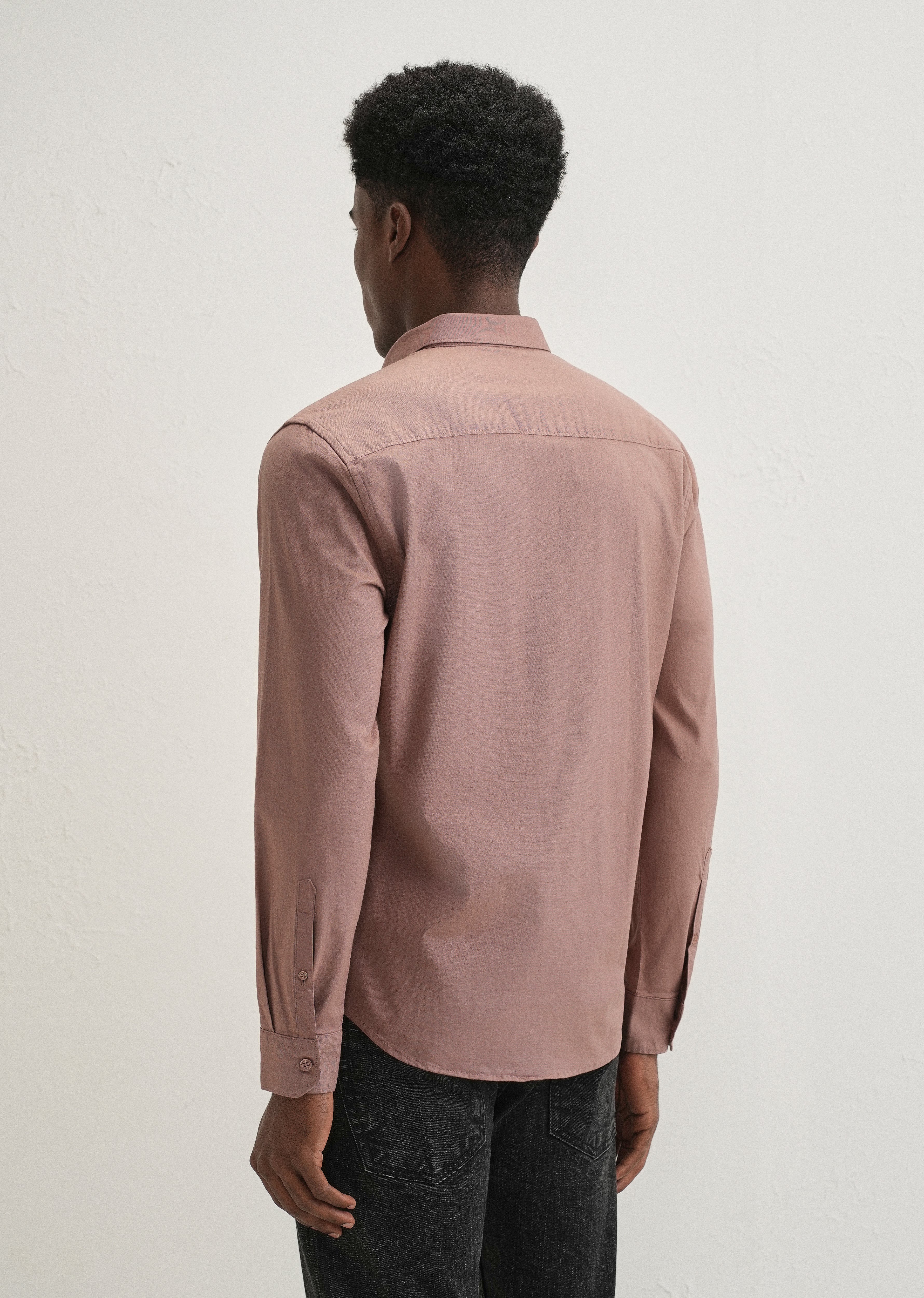 Brown Contrast Placket Shirt - Image 4