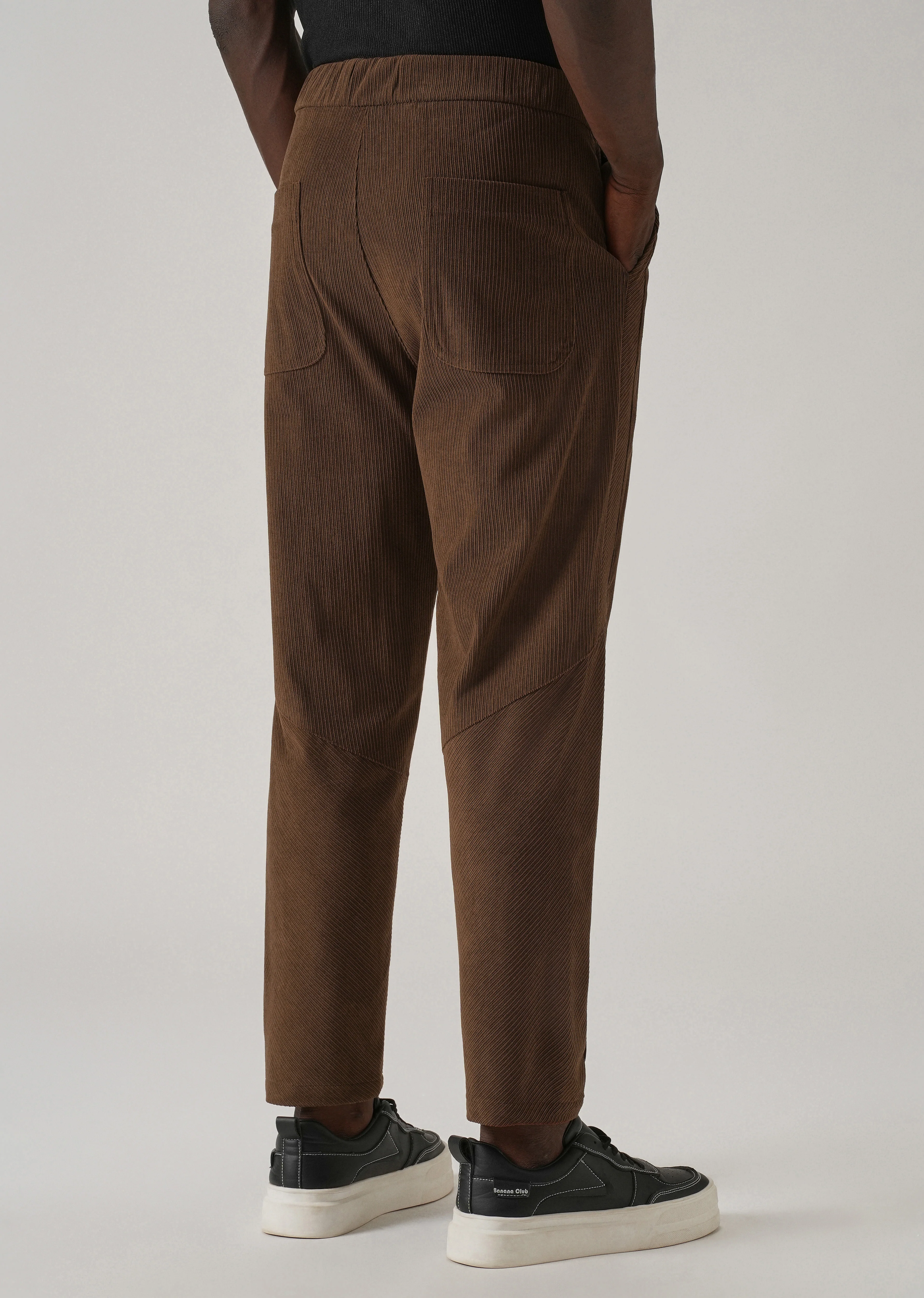Brown Corduroy Belted Pant - Image 2