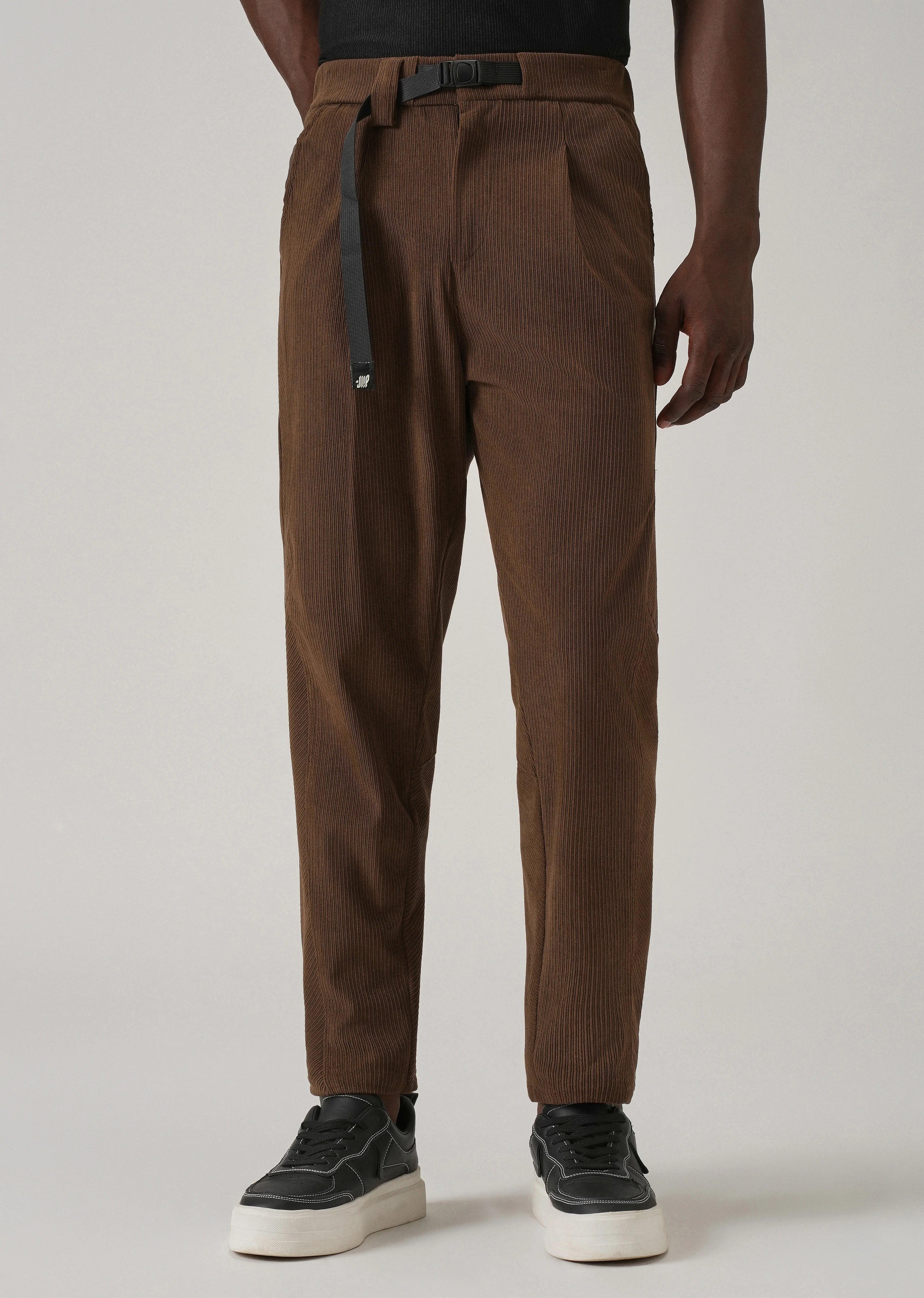 Brown Corduroy Belted Pant - Image 3