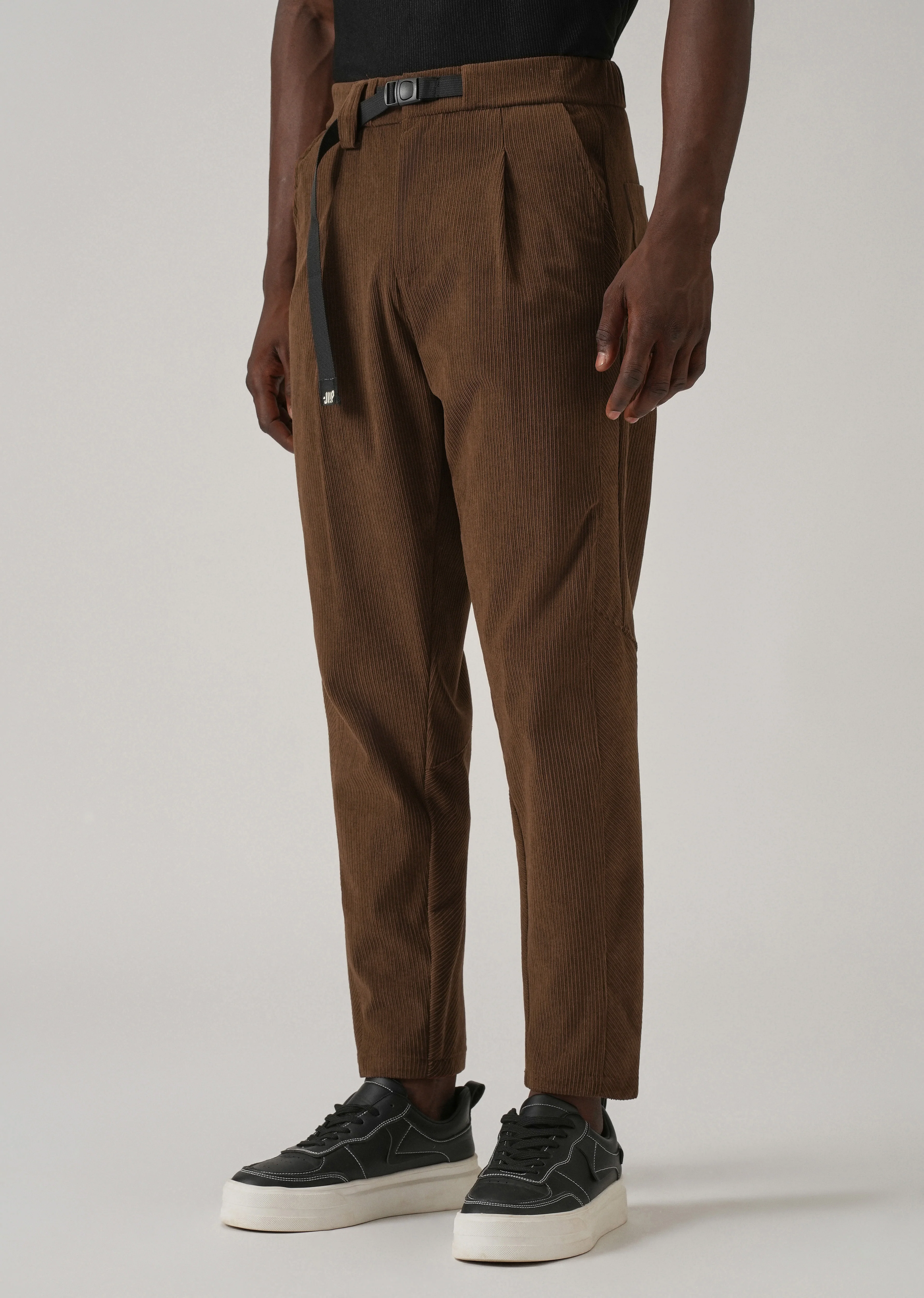 Brown Corduroy Belted Pant - Image 4