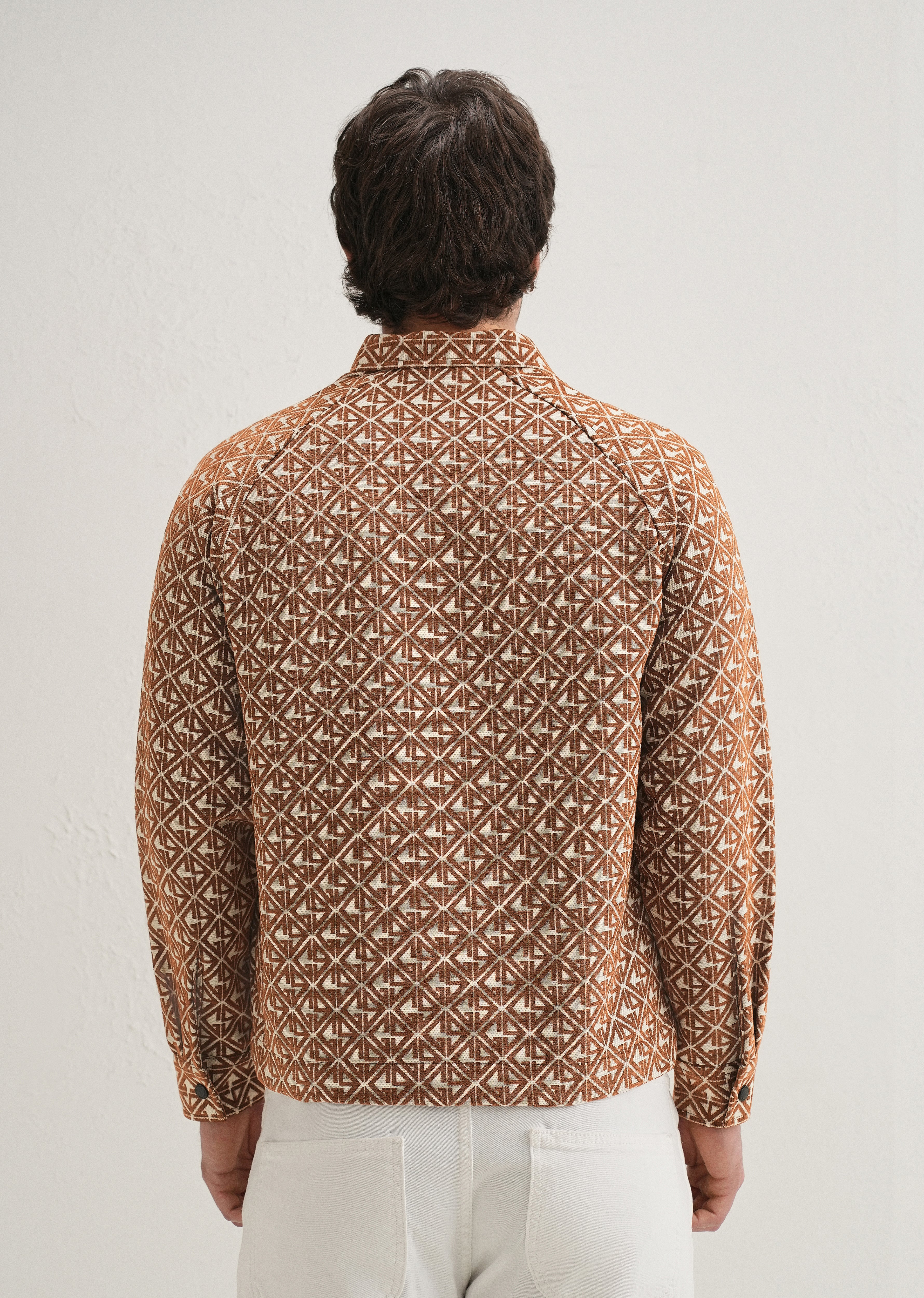 Brown Geometric Pattern Shacket - Image 3