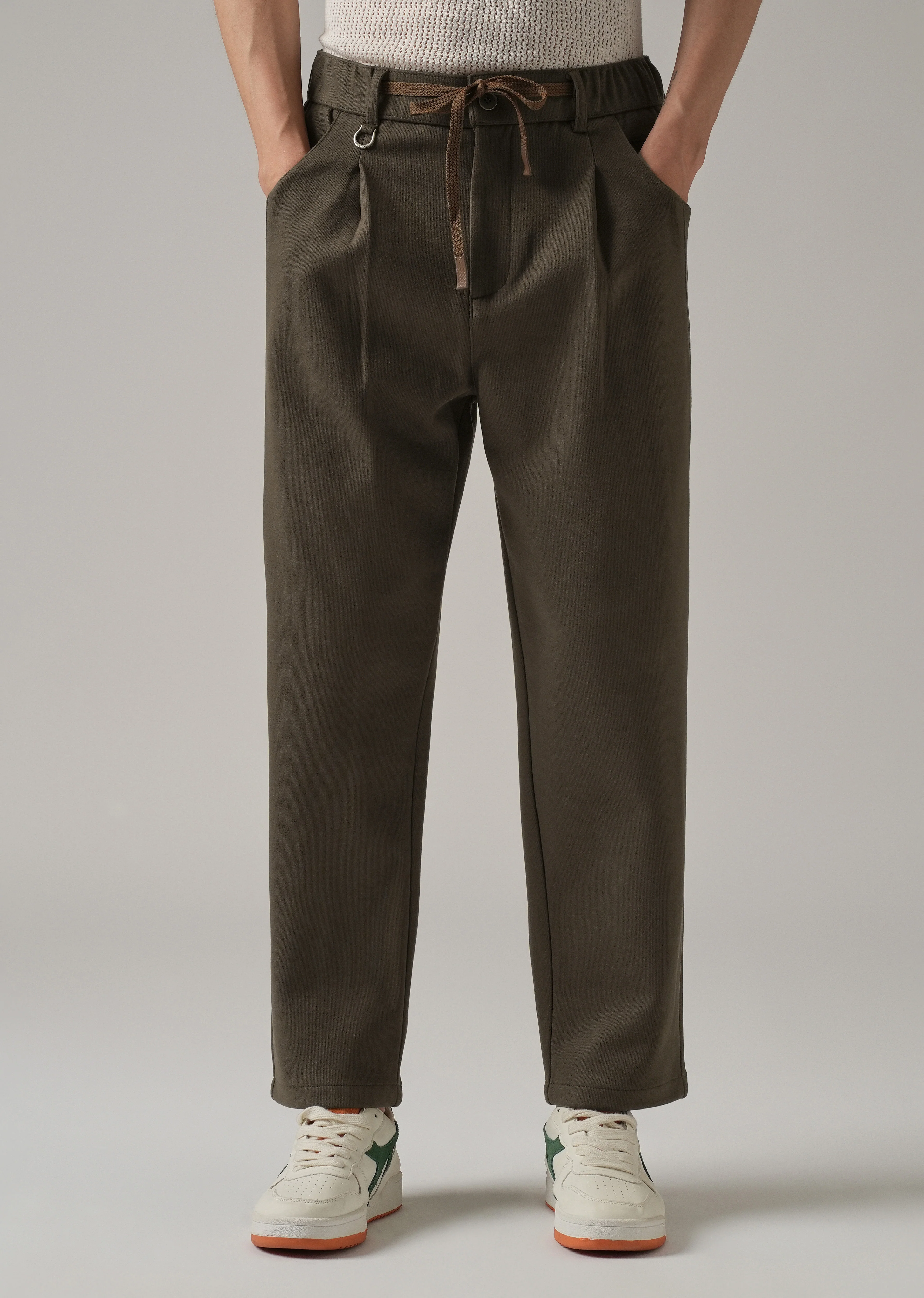 Brown Pin Stripe Suede Pant - Image 7