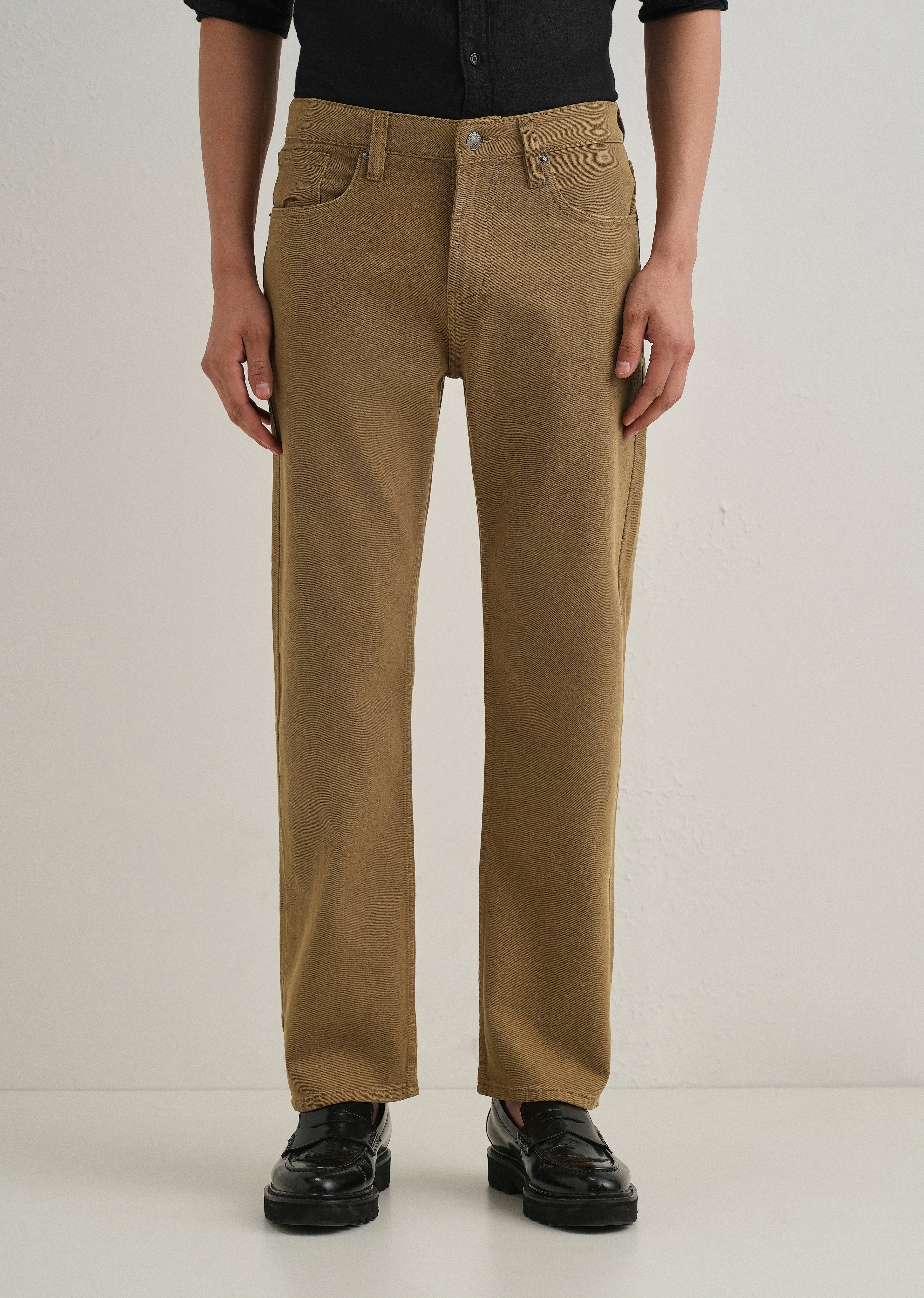 Brown Regular Fit Denim - Image 3