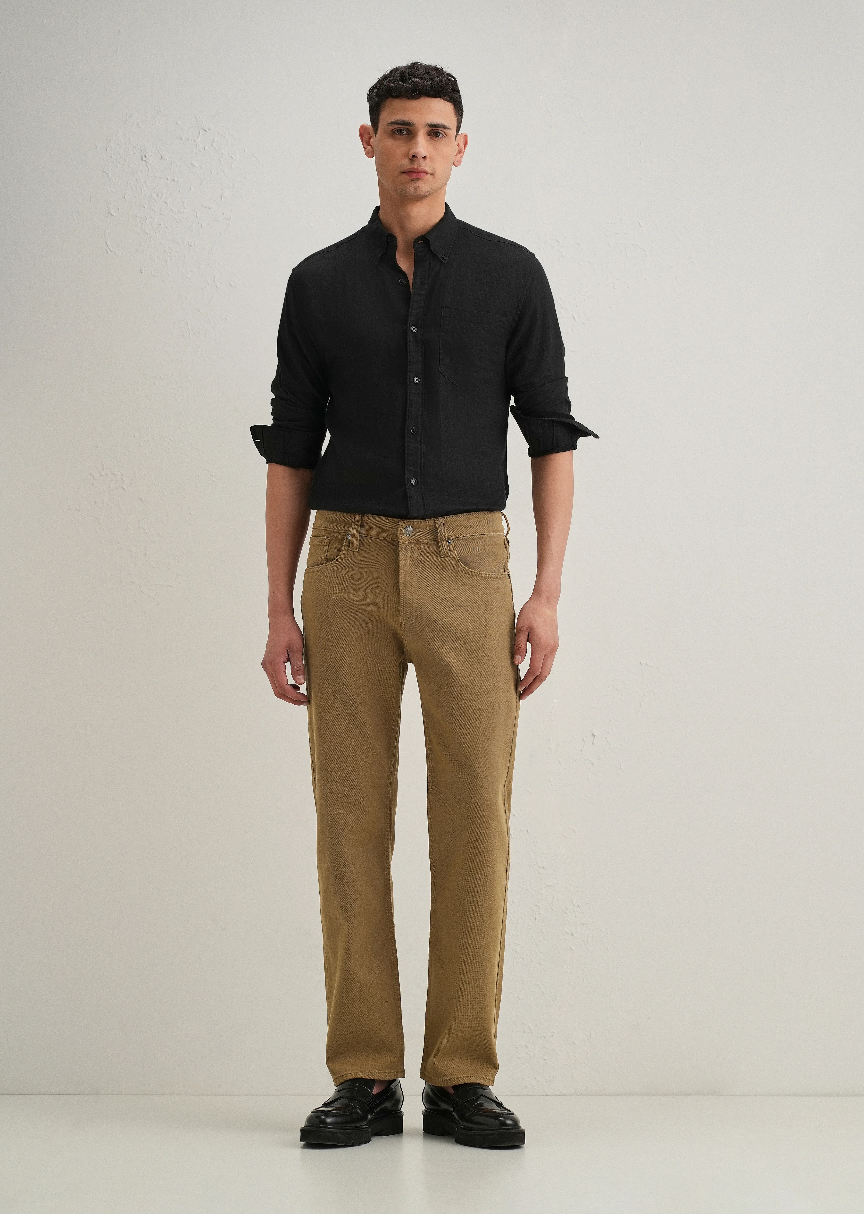 Brown Regular Fit Denim - Image 6