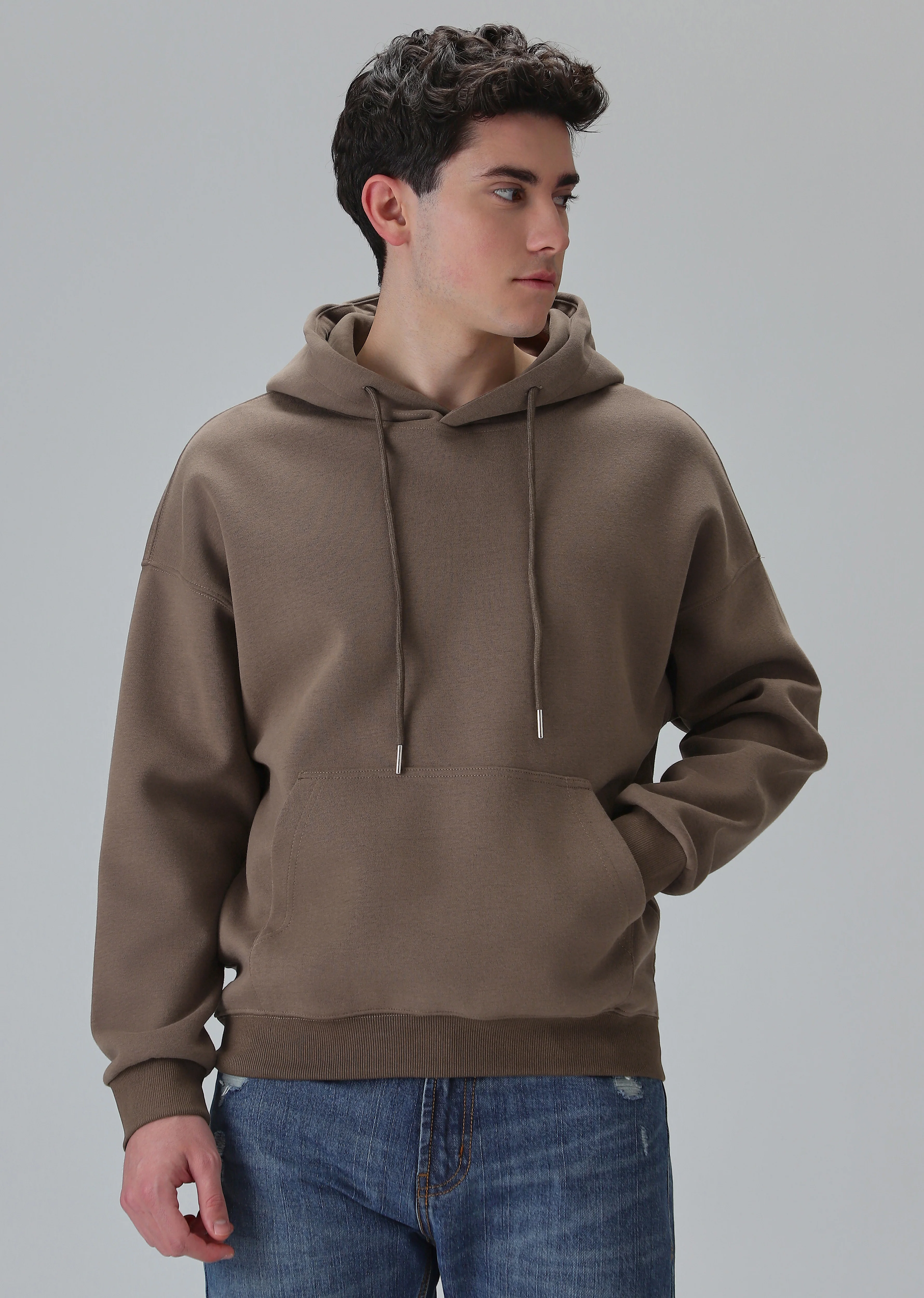 Brown Relaxed Fit Hoodie - Image 3