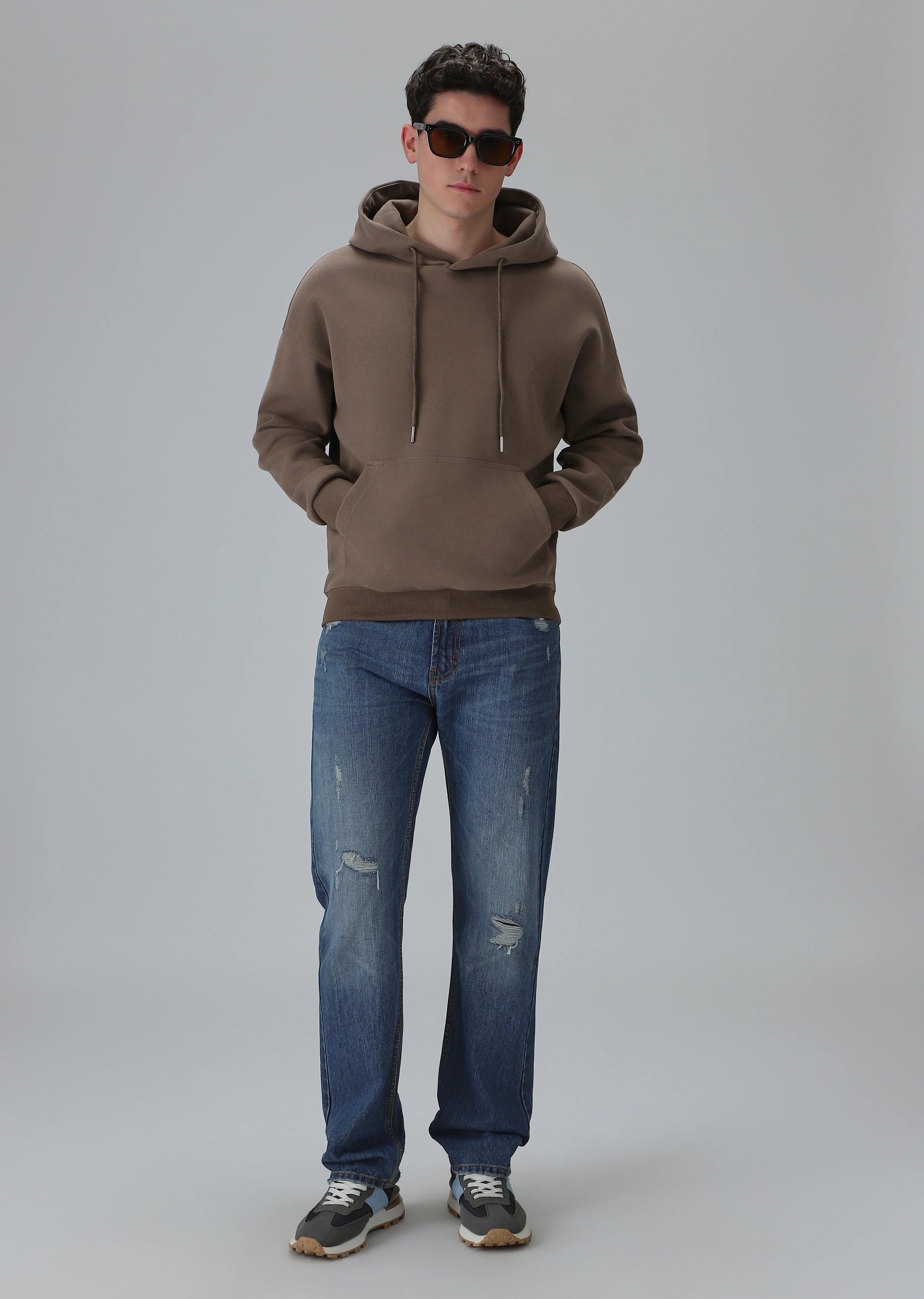 Brown Relaxed Fit Hoodie - Image 6