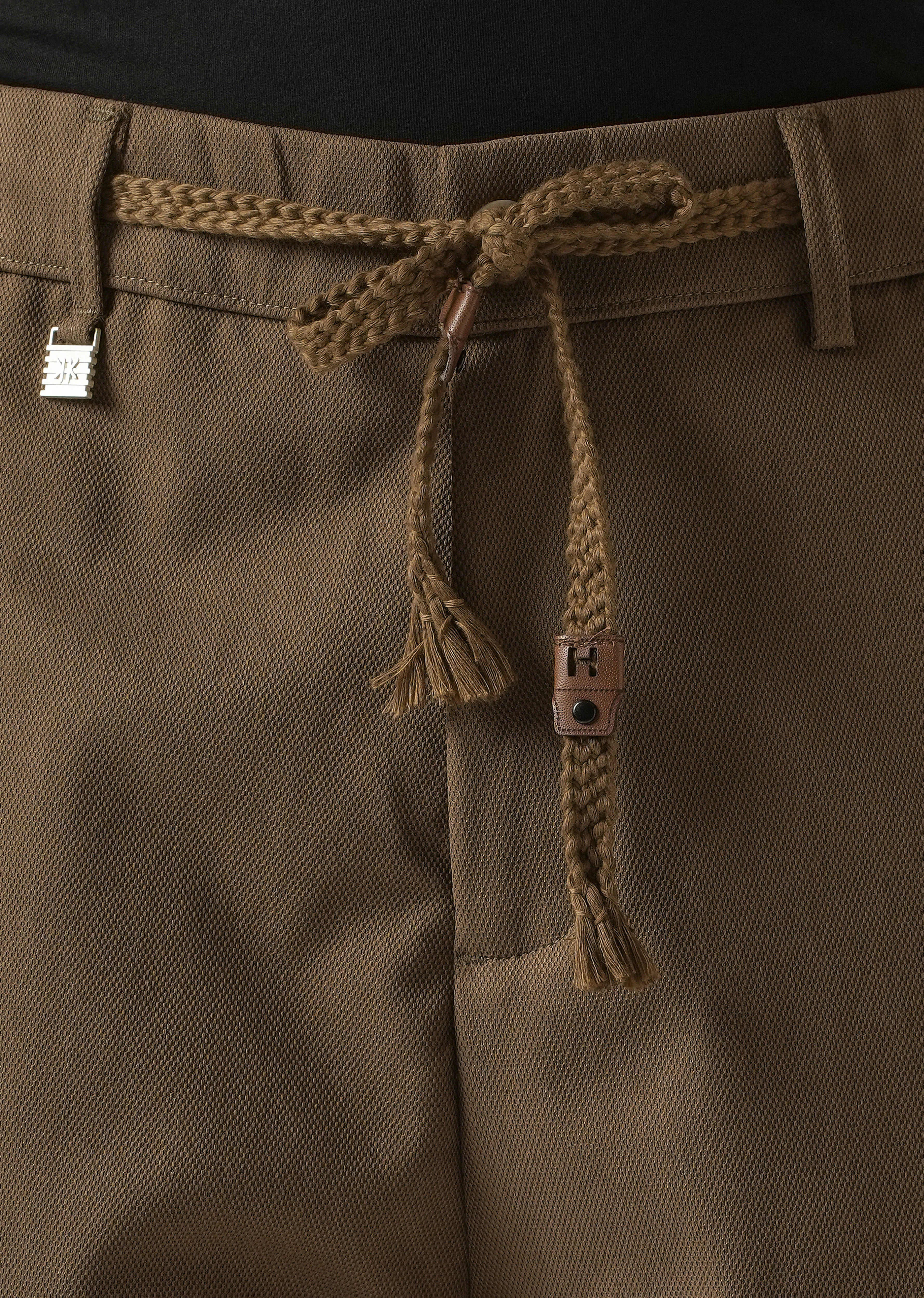 Brown Relaxed Fit Tie Waist Pant - Image 5