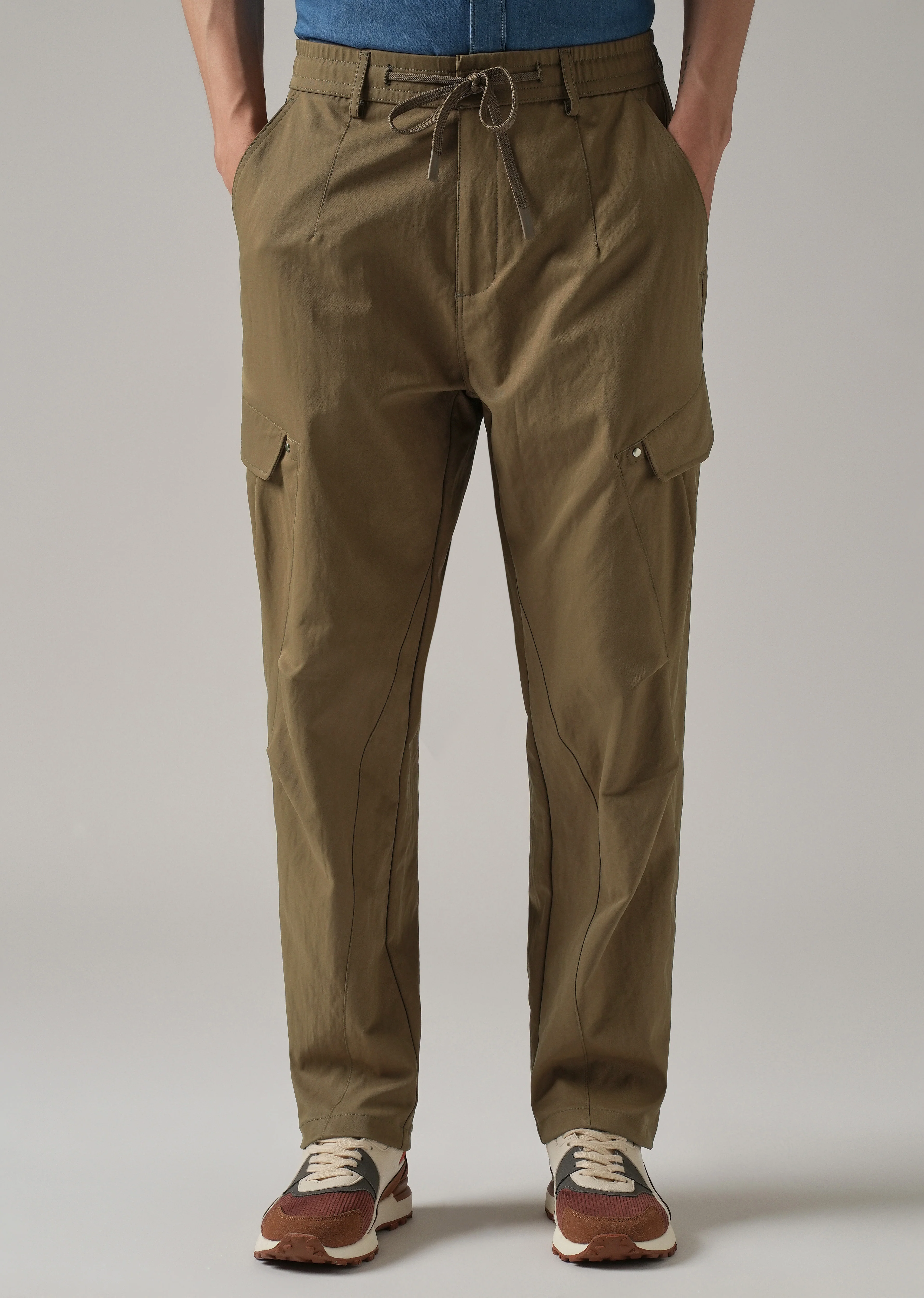 Brown Stone Wash Cargo Pants - Image 7