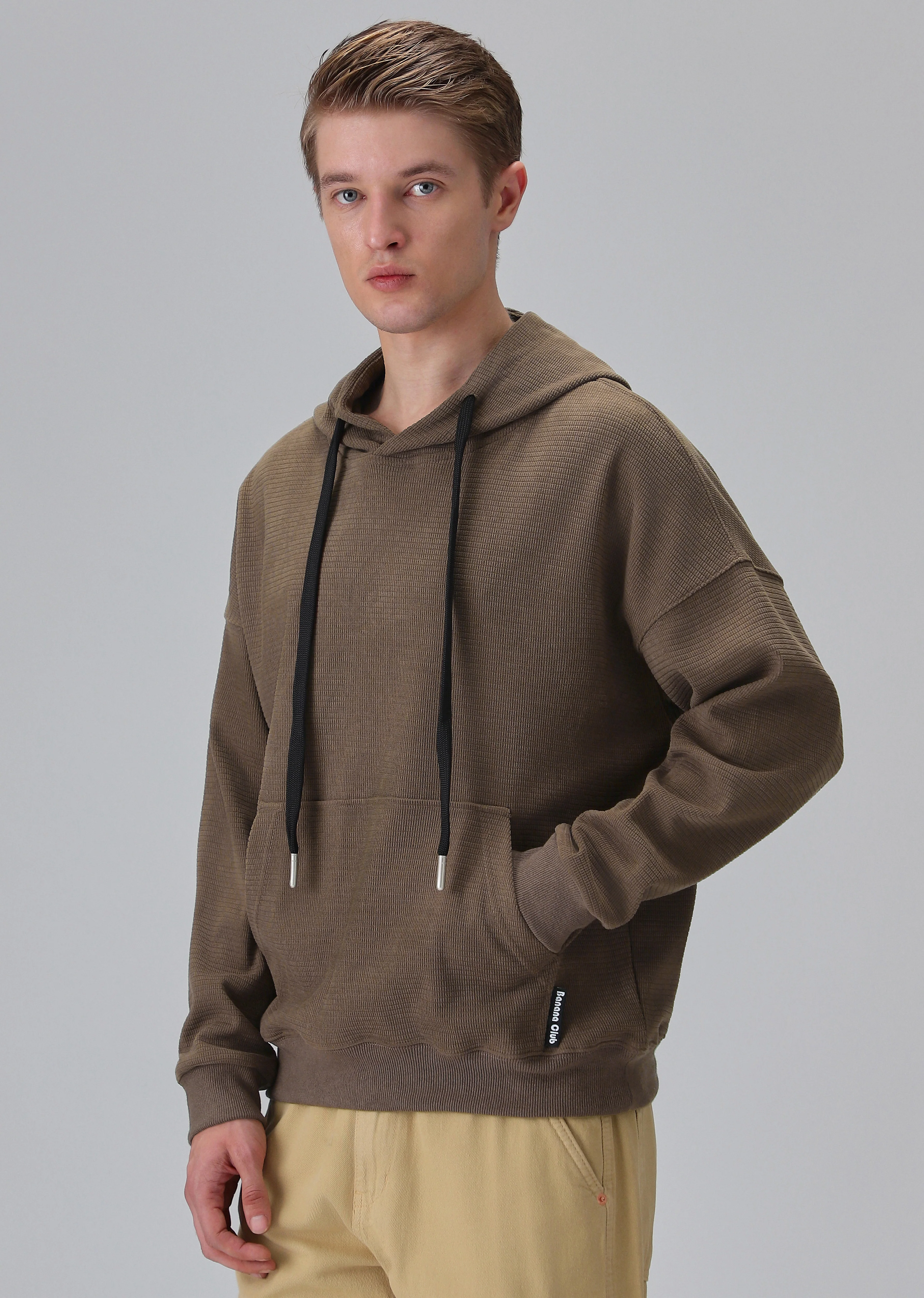 Brown Textured Hoodie - Image 4