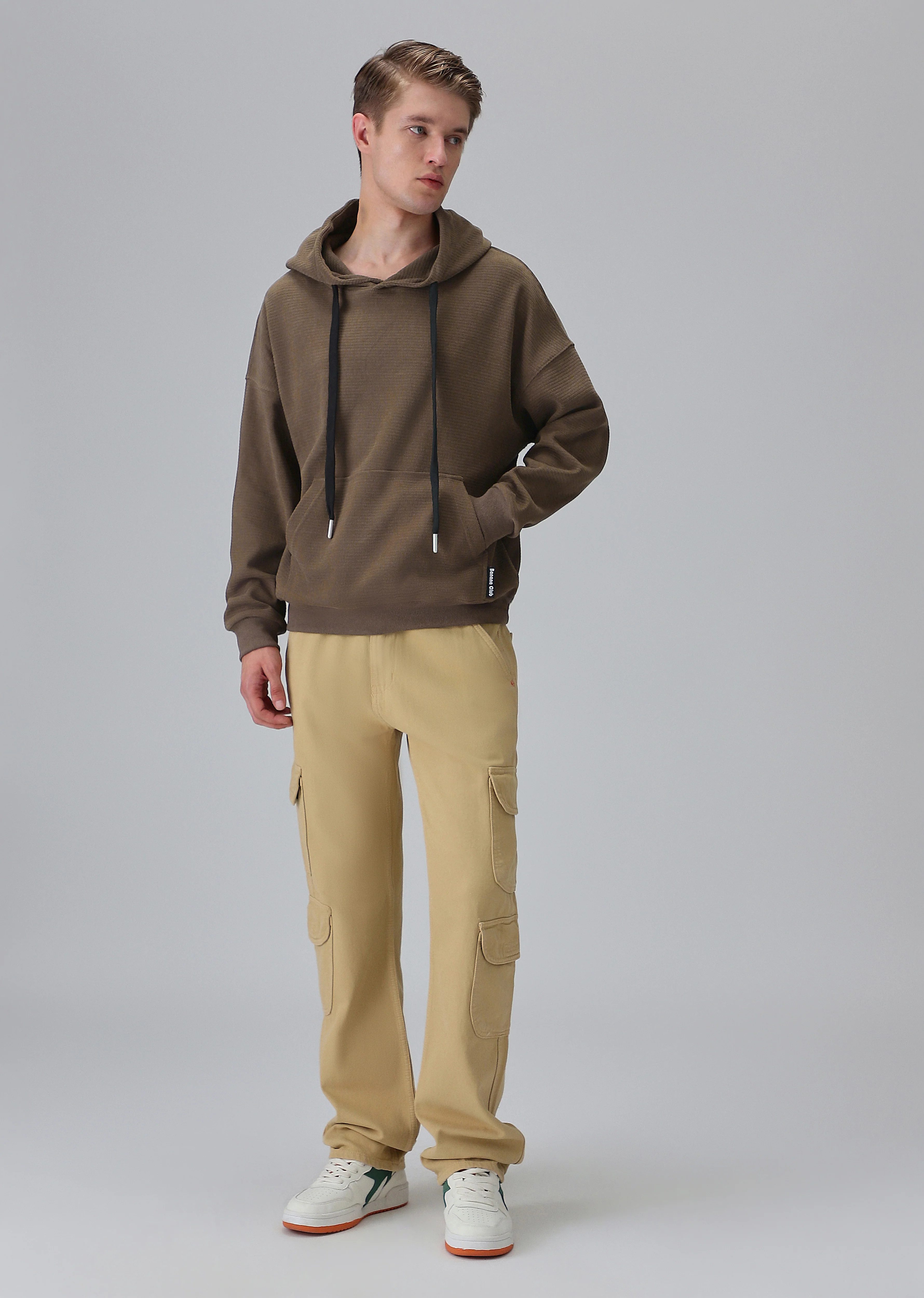 Brown Textured Hoodie - Image 6
