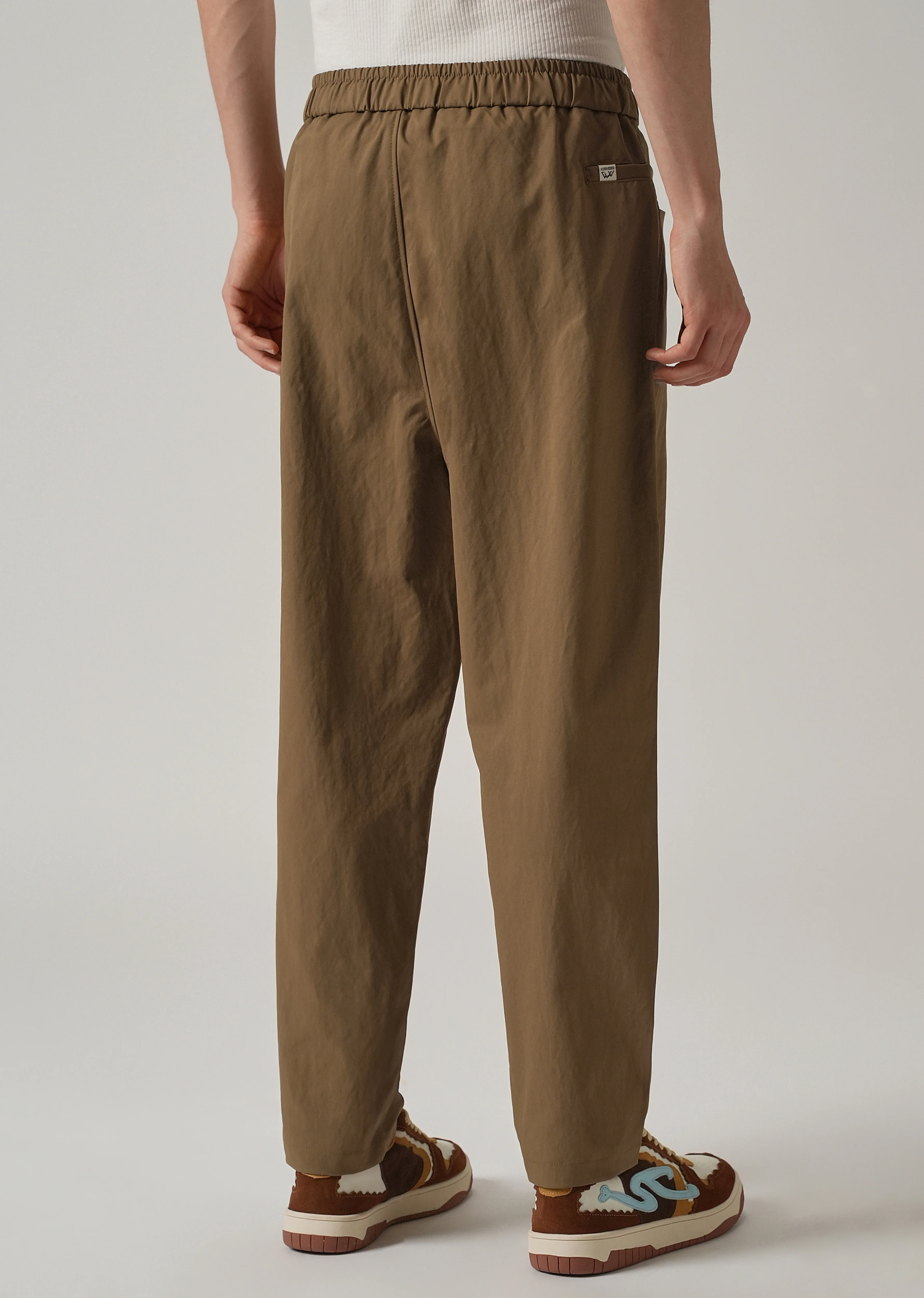 Brown Twill Relaxed Fit Pant - Image 2