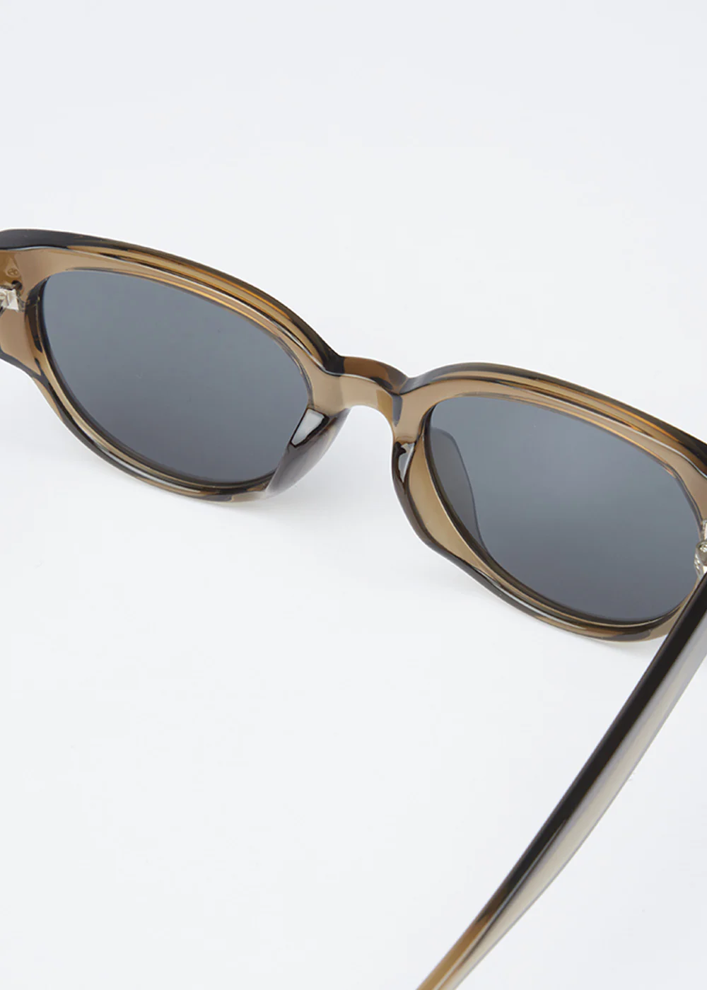 Brown Unisex Oval Sunglasses - Image 4