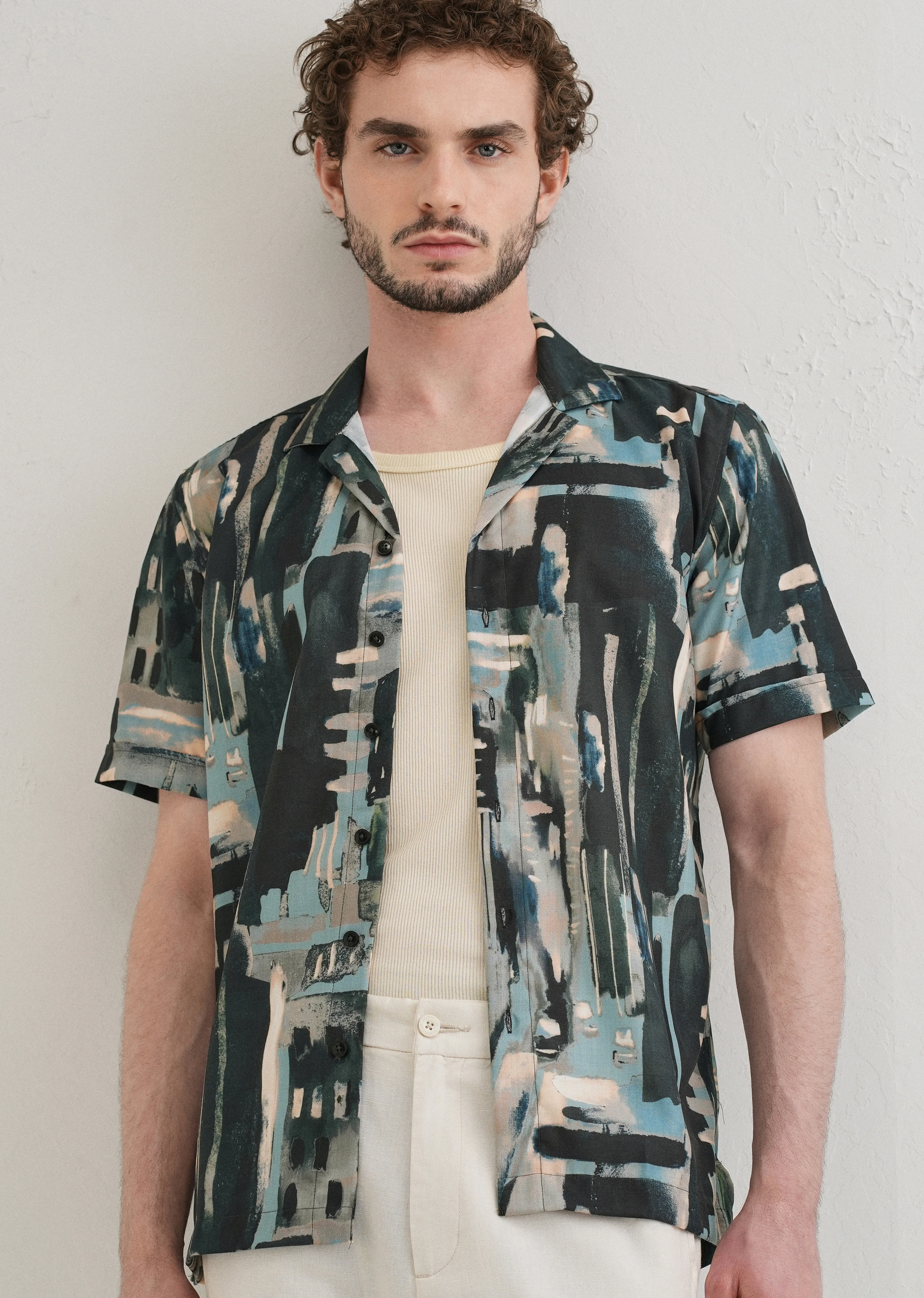 Brush Work Half Sleeve Shirt - Image 7