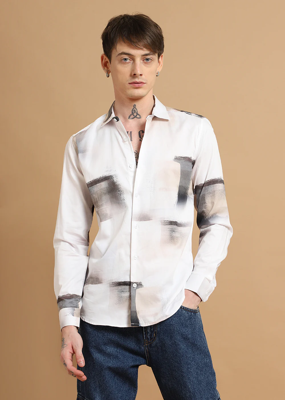 Brushwash Printed Shirt - Image 2