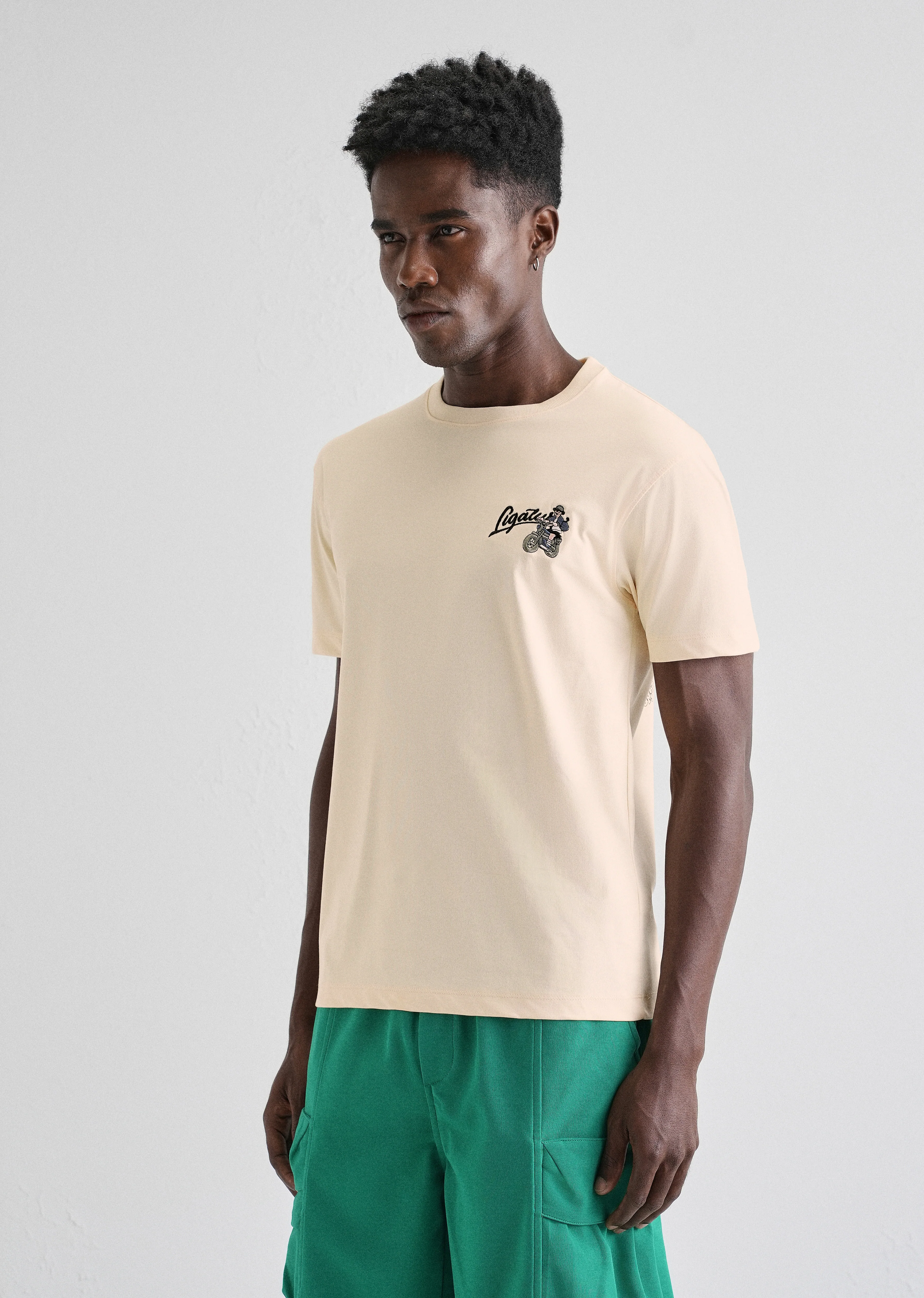 Butter Cream Back Printed T-shirt - Image 4