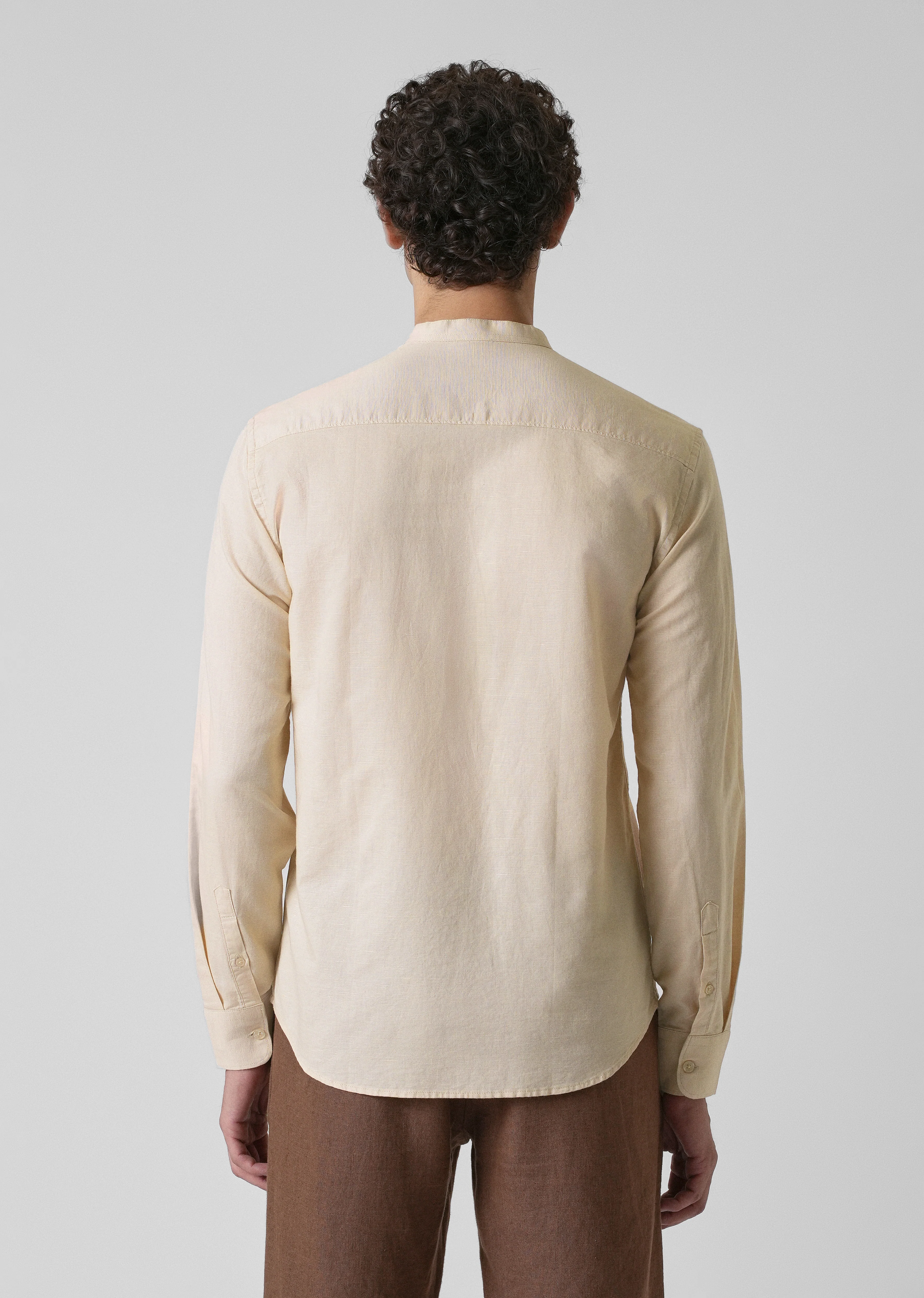 Butter Cream Cotton Linen Shirt - Image 2